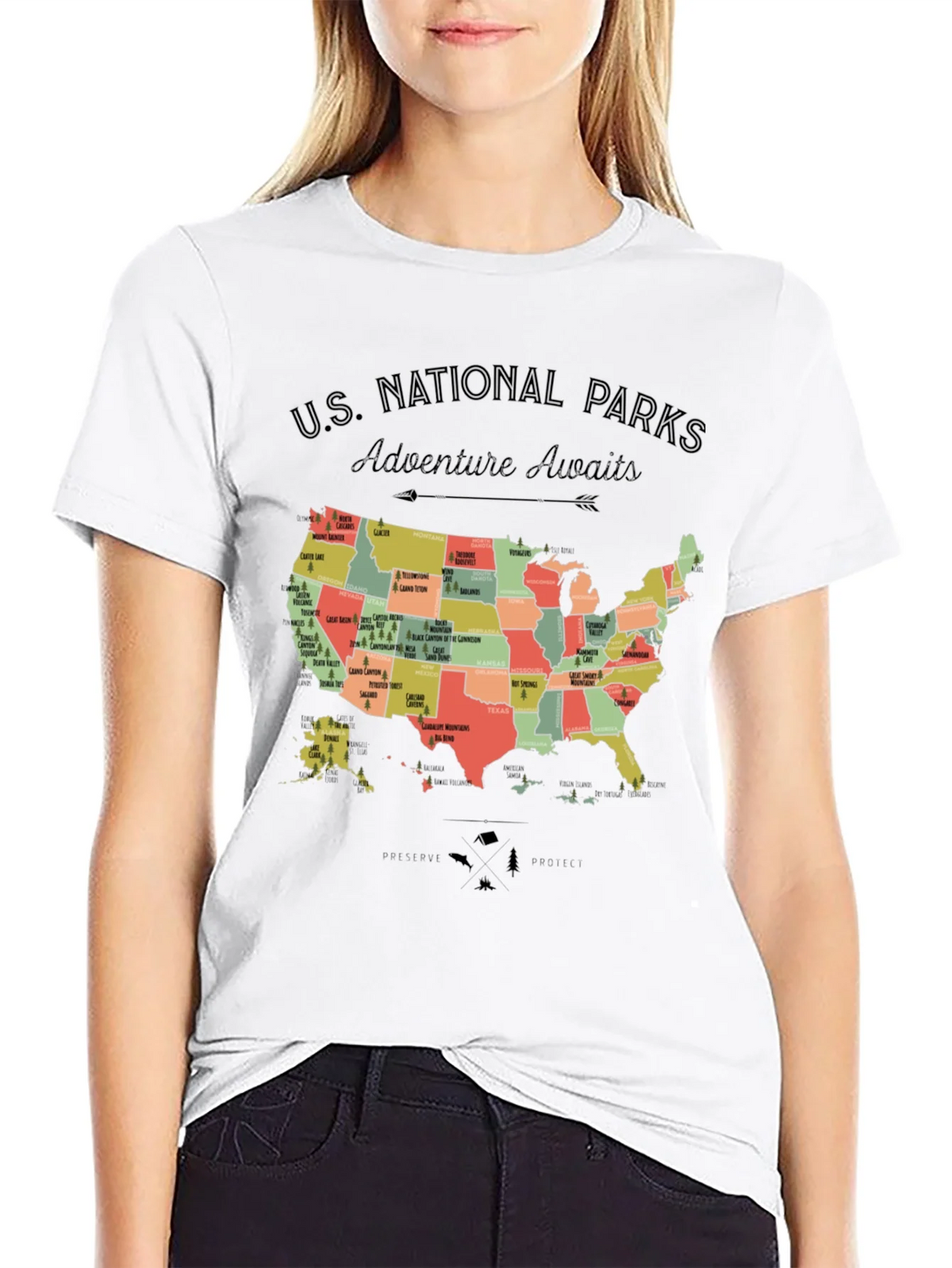 US National Parks Adventure Awaits T-Shirt product image 8