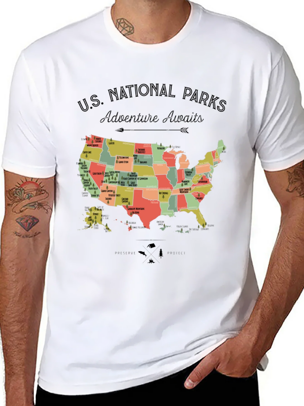 US National Parks Adventure Awaits T-Shirt product image 7
