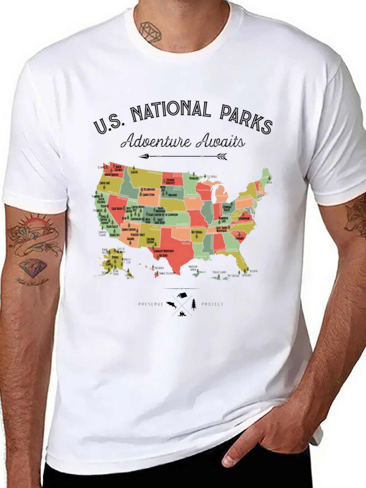 US National Parks Adventure Awaits T-Shirt product image 7
