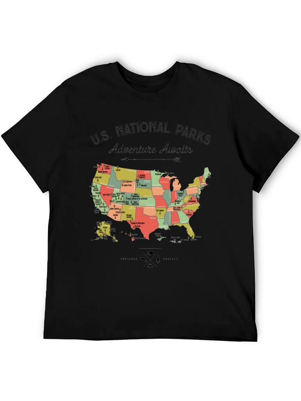 US National Parks Adventure Awaits T-Shirt product image 5