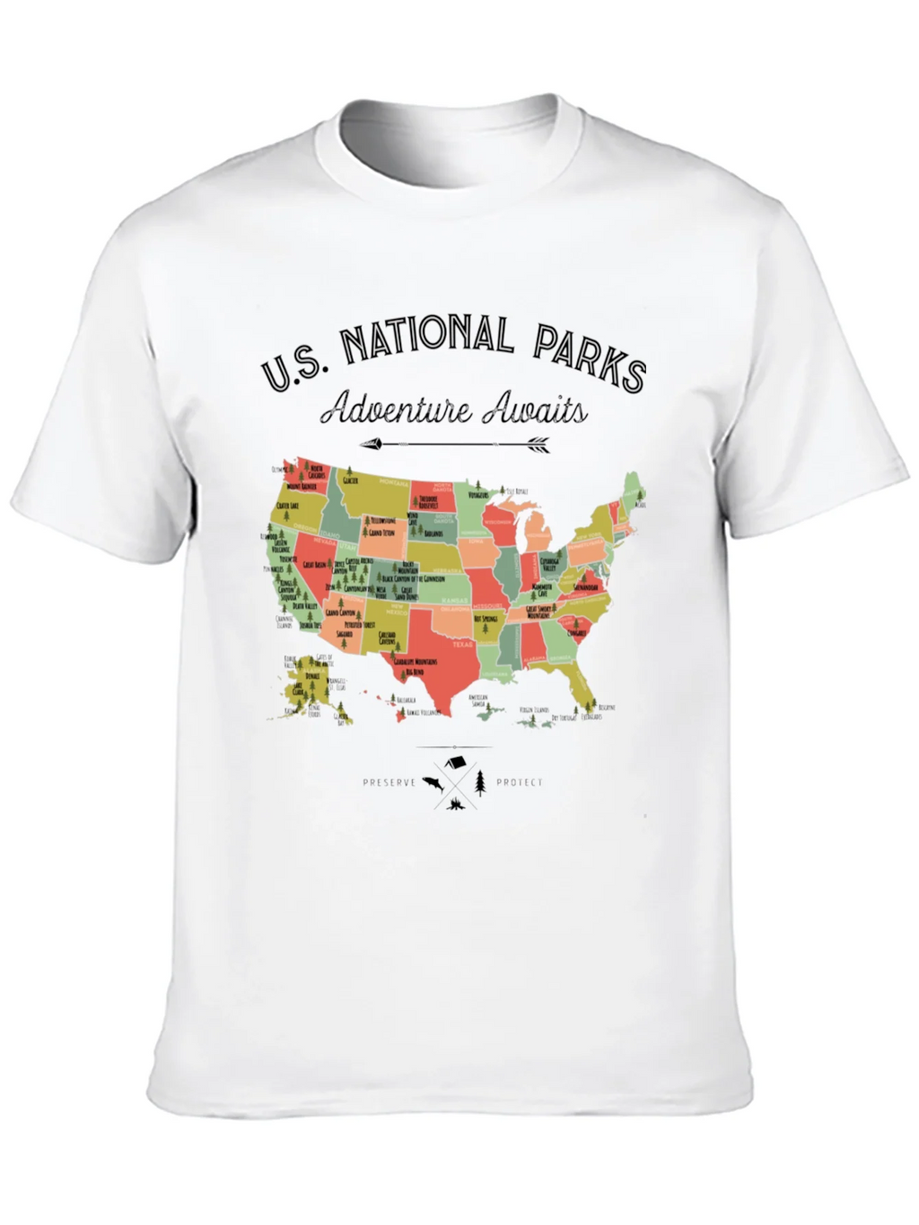 US National Parks Adventure Awaits T-Shirt product image 9