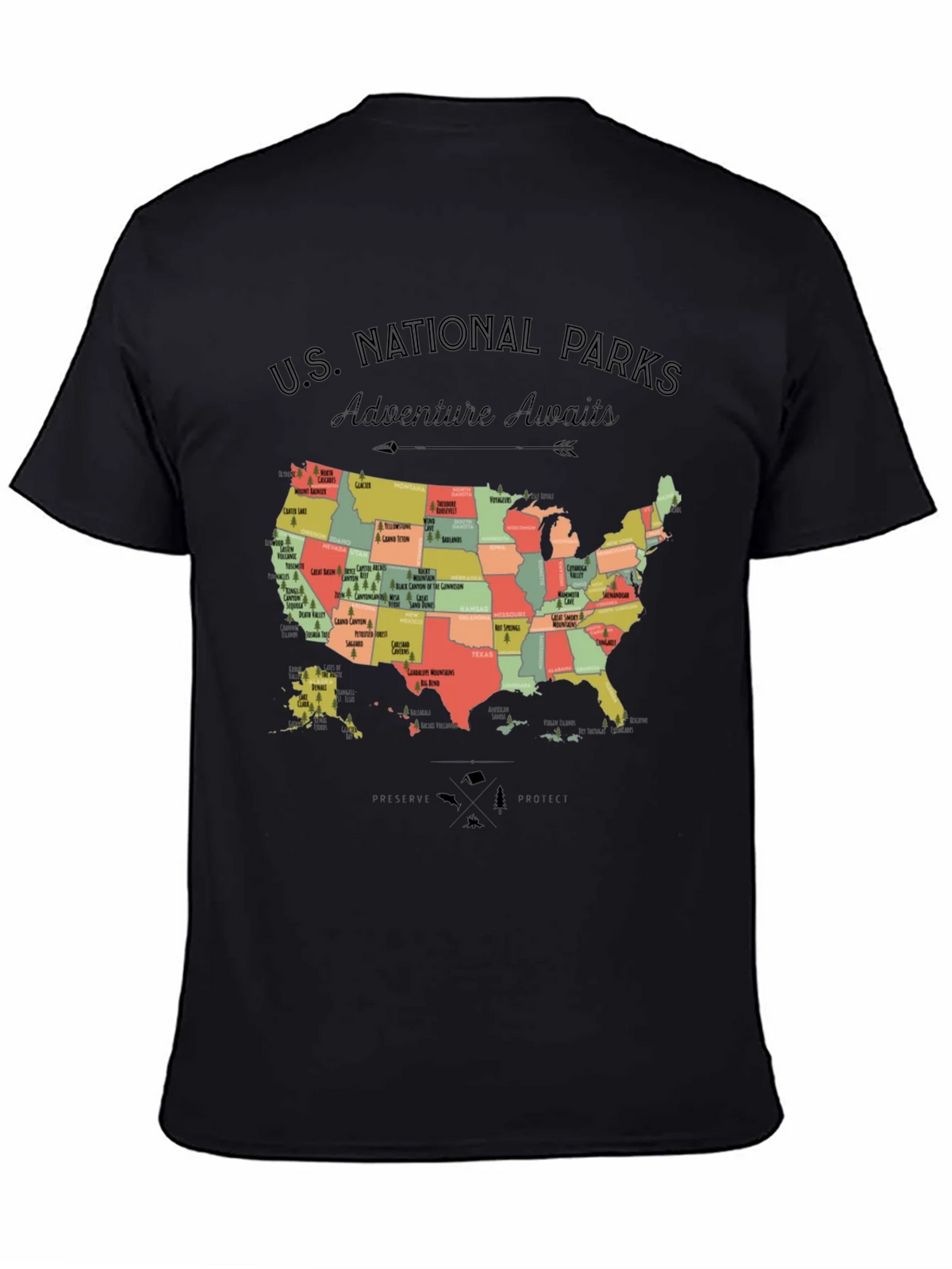 US National Parks Adventure Awaits T-Shirt product image 4