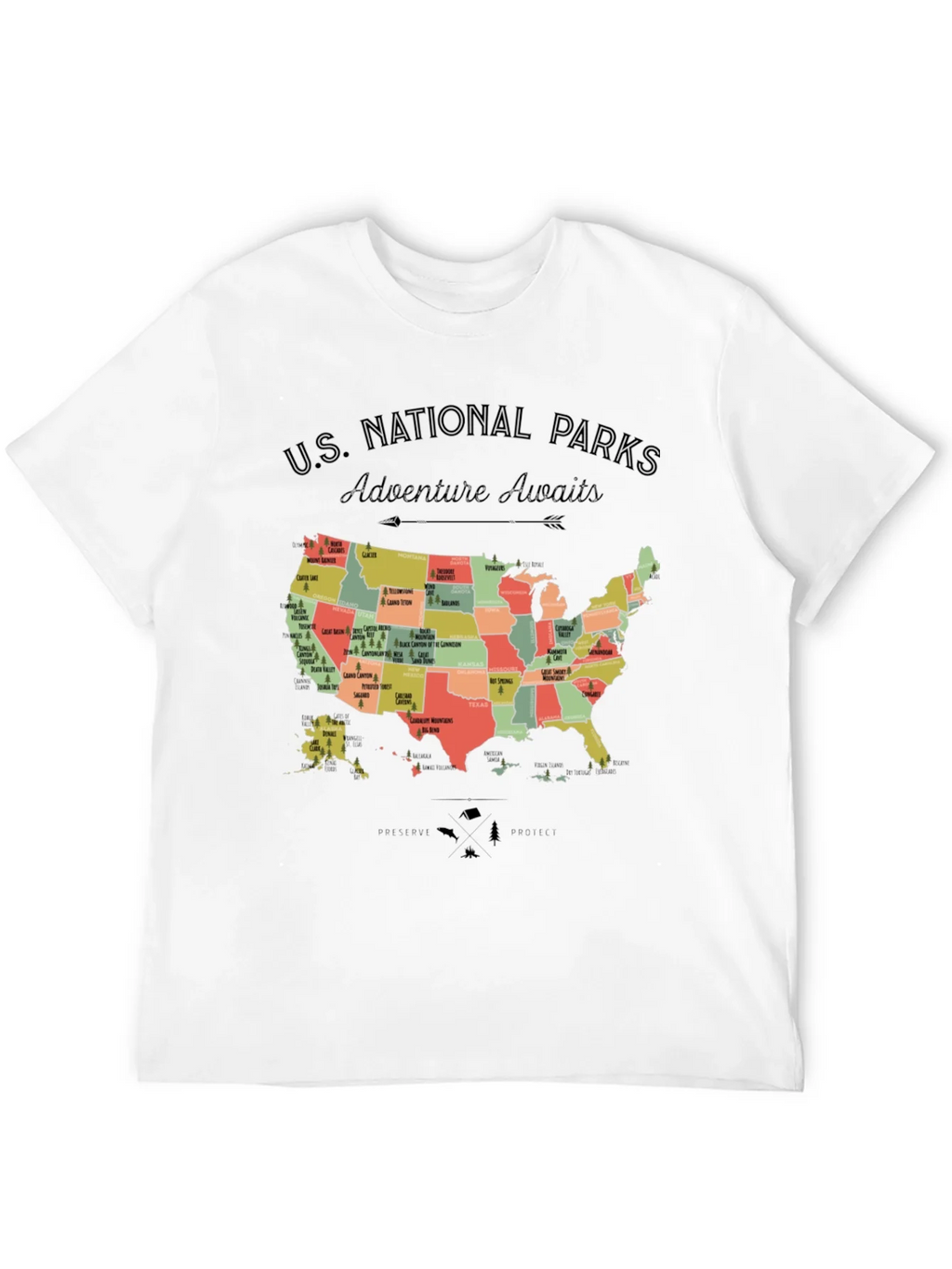 US National Parks Adventure Awaits T-Shirt product image 11