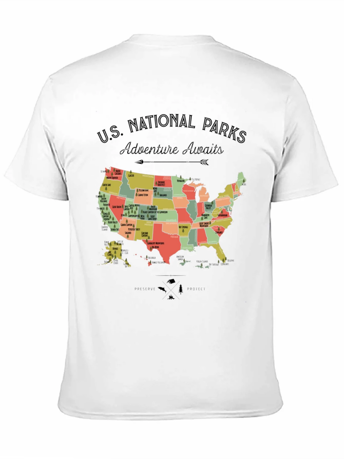 US National Parks Adventure Awaits T-Shirt product image 10