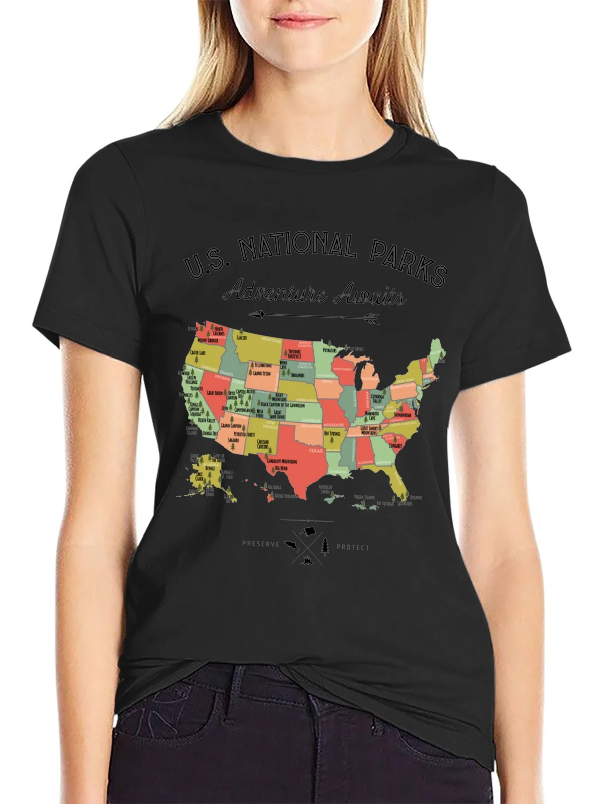 US National Parks Adventure Awaits T-Shirt product image 2