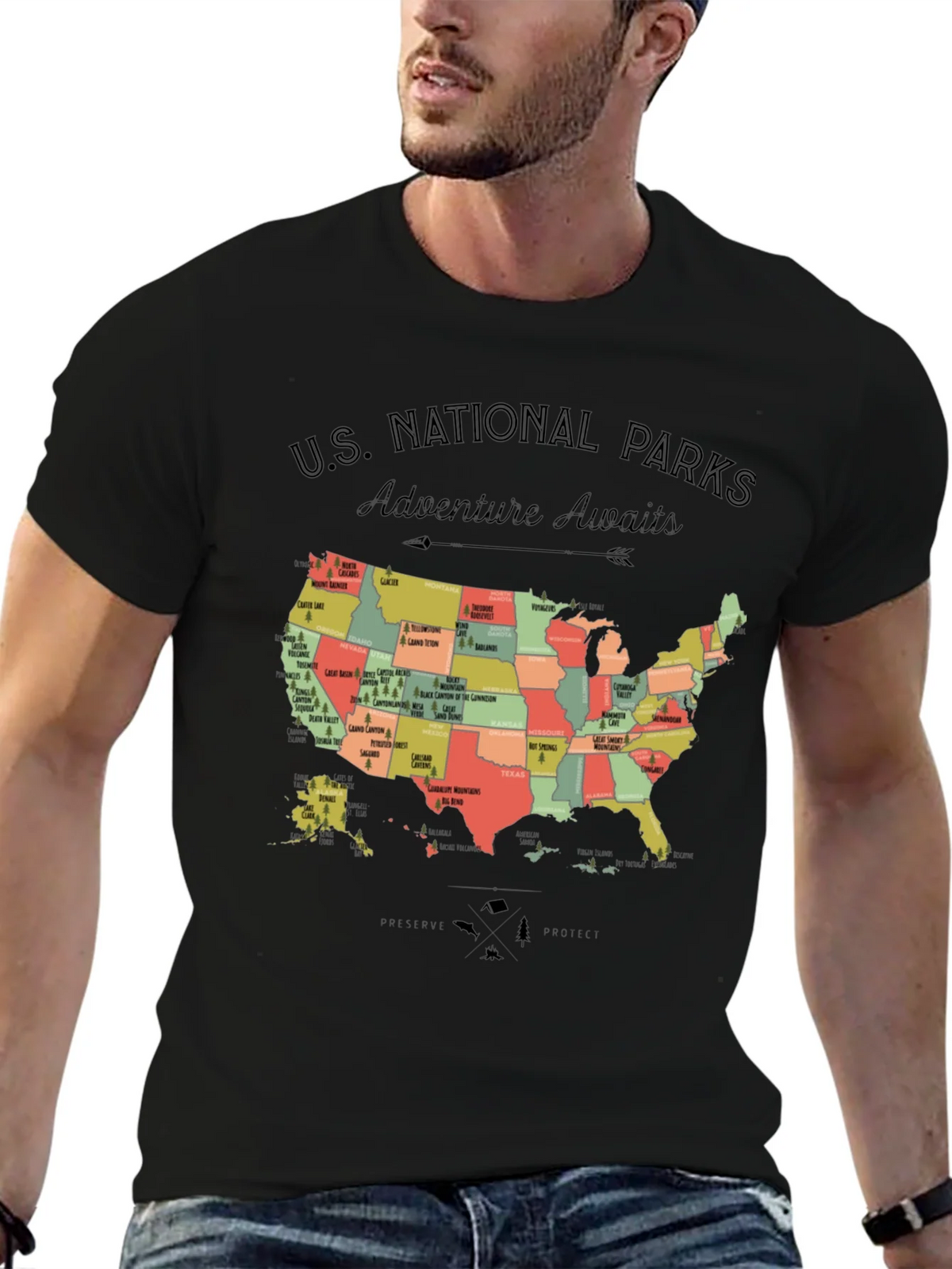 US National Parks Adventure Awaits T-Shirt product image 6