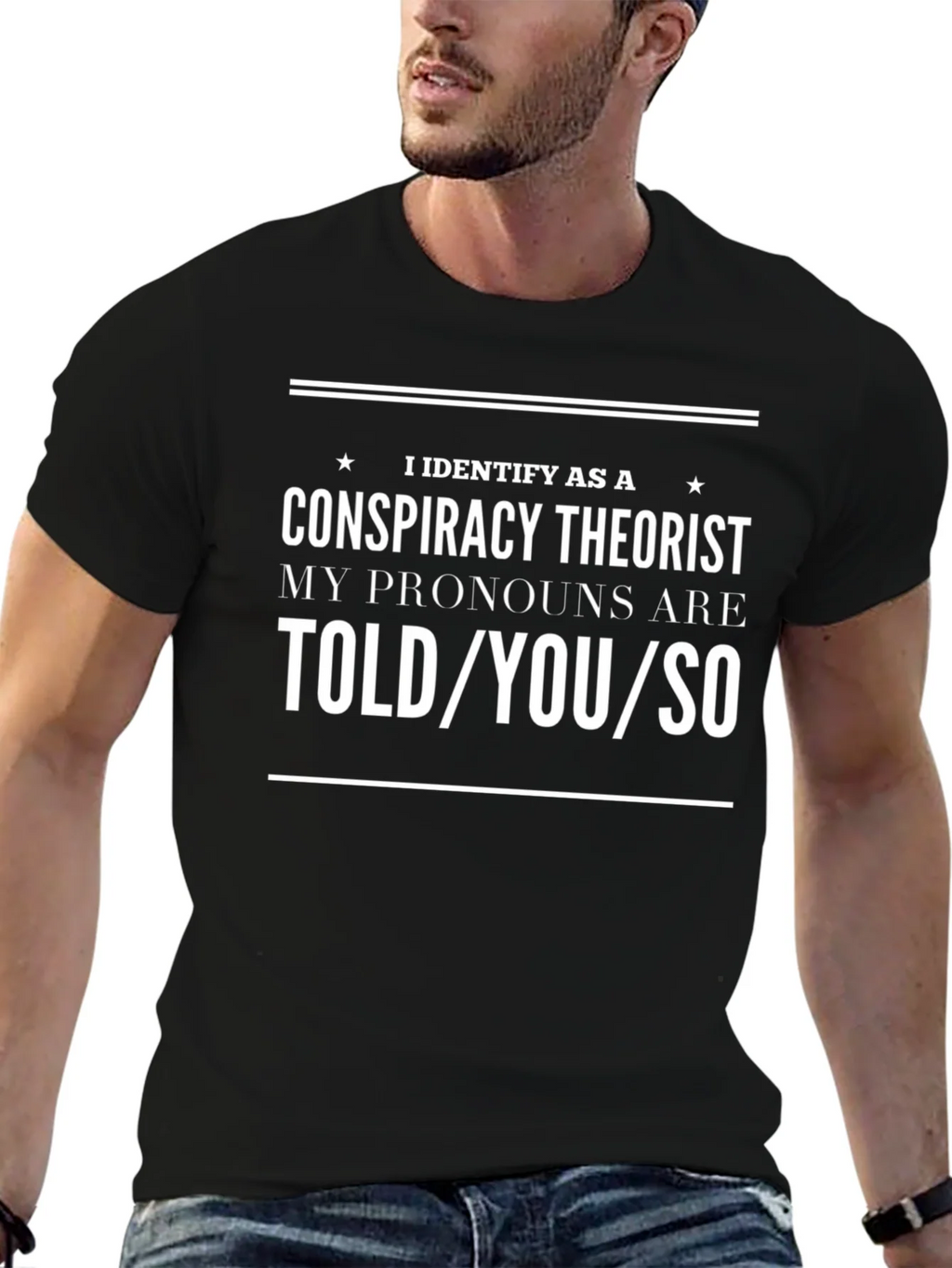 Conspiracy Theorist Pronoun T-Shirt product image 2