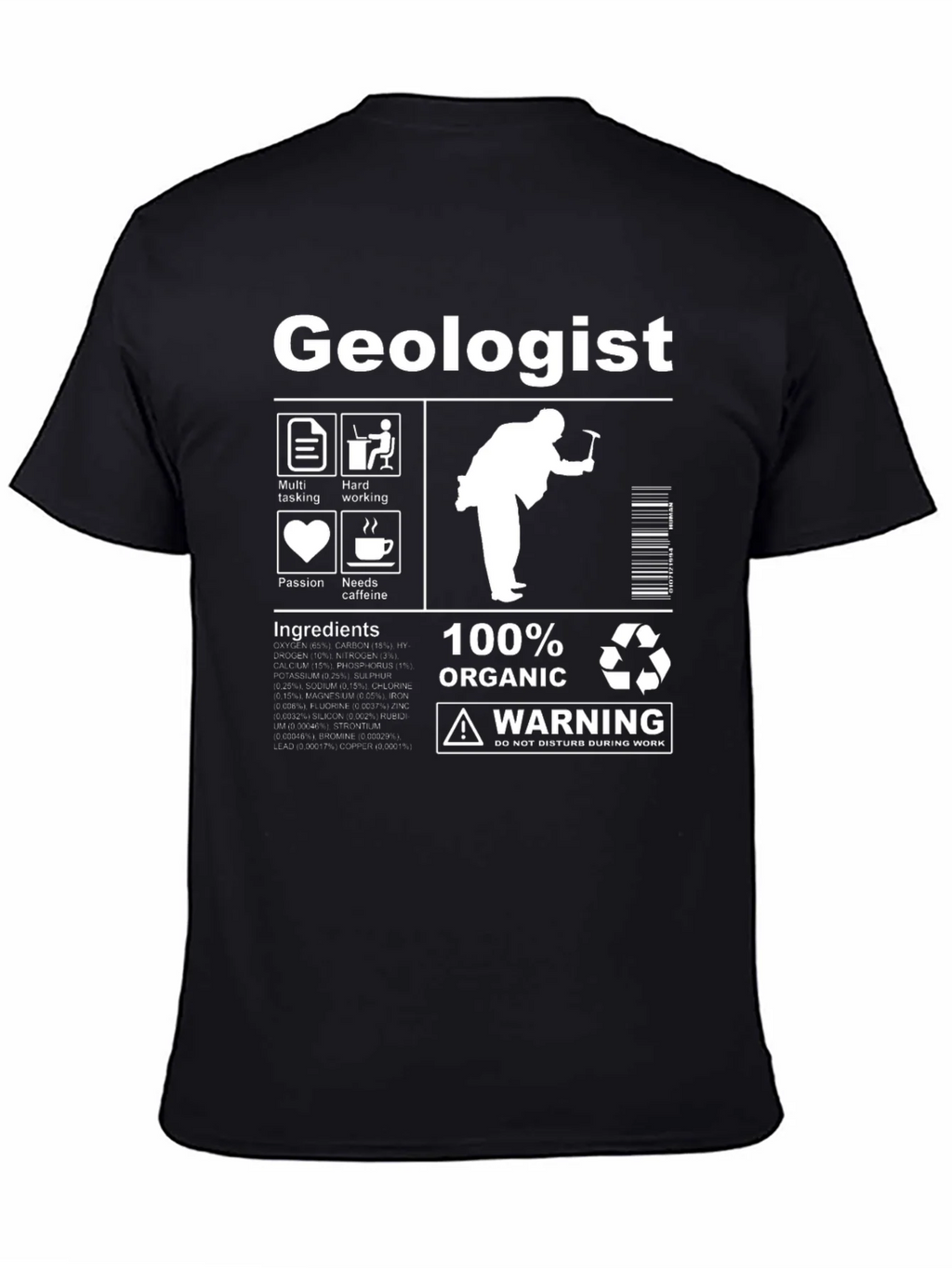 Geologist 100% Organic Graphic T-Shirt product image 4
