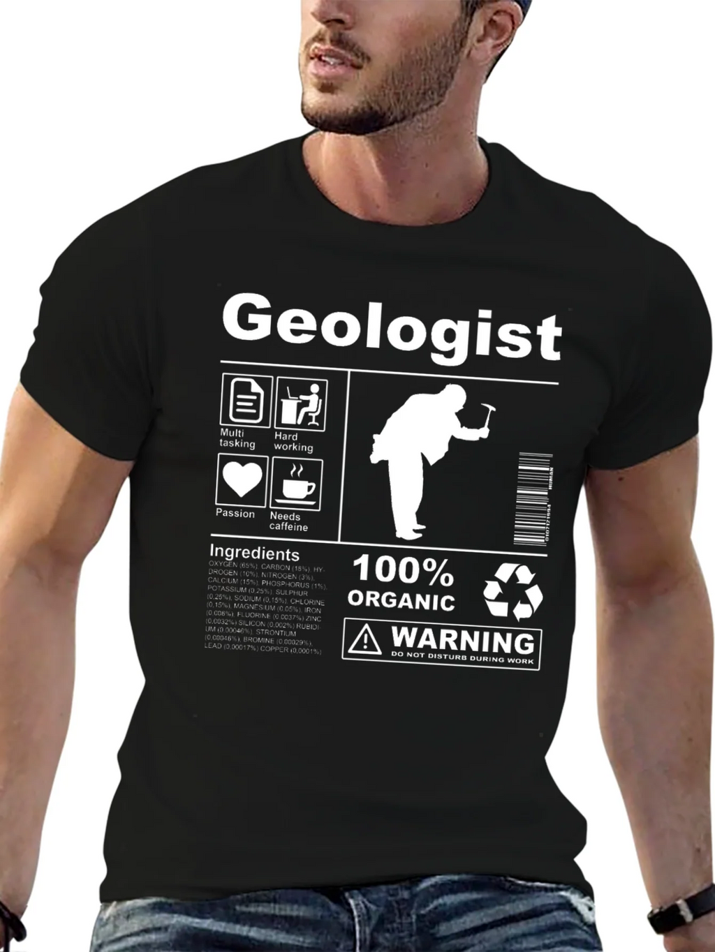 Geologist 100% Organic Graphic T-Shirt product image 6