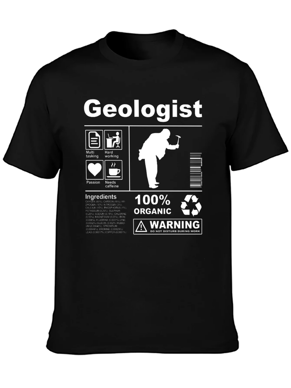 Geologist 100% Organic Graphic T-Shirt product image 3