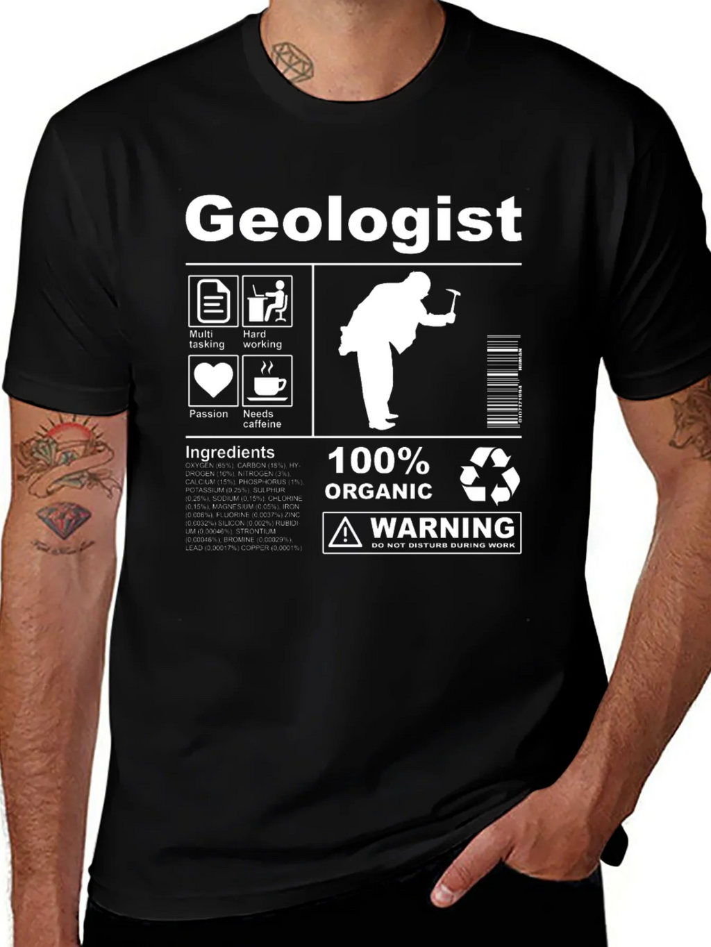 Geologist 100% Organic Graphic T-Shirt product image 1