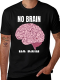 No Brain No Pain Graphic Tee - Bold Statement T-Shirt product image 1