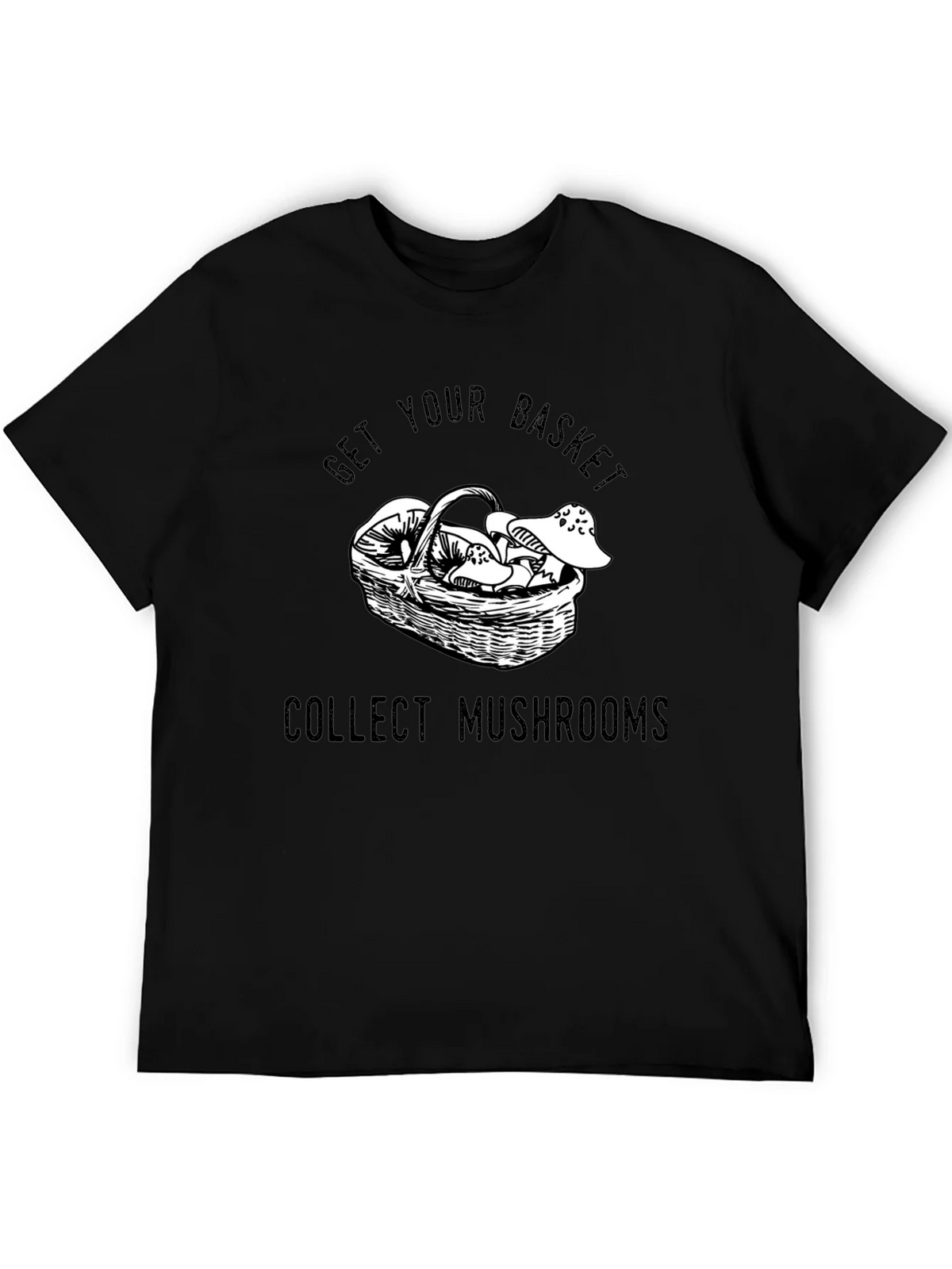 Get Your Basket Collect Mushrooms Black T-Shirt product image 4