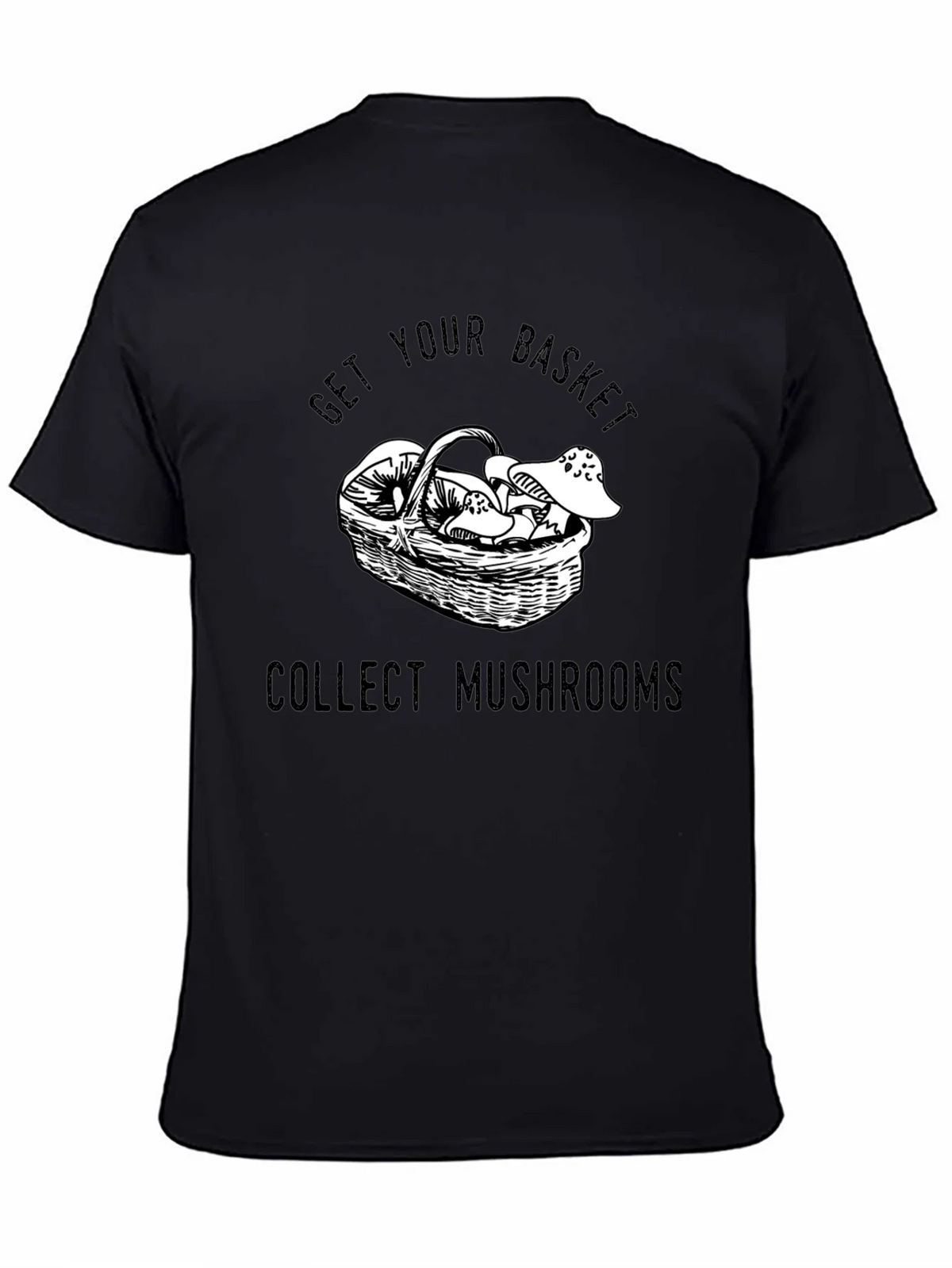 Get Your Basket Collect Mushrooms Black T-Shirt product image 3