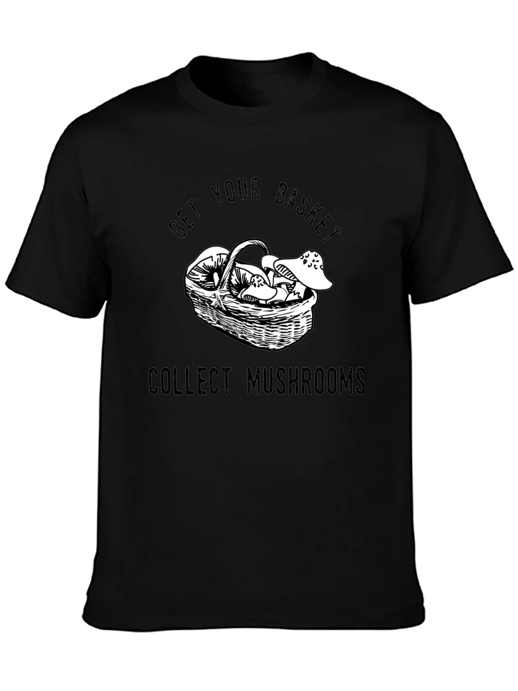 Get Your Basket Collect Mushrooms Black T-Shirt product image 2