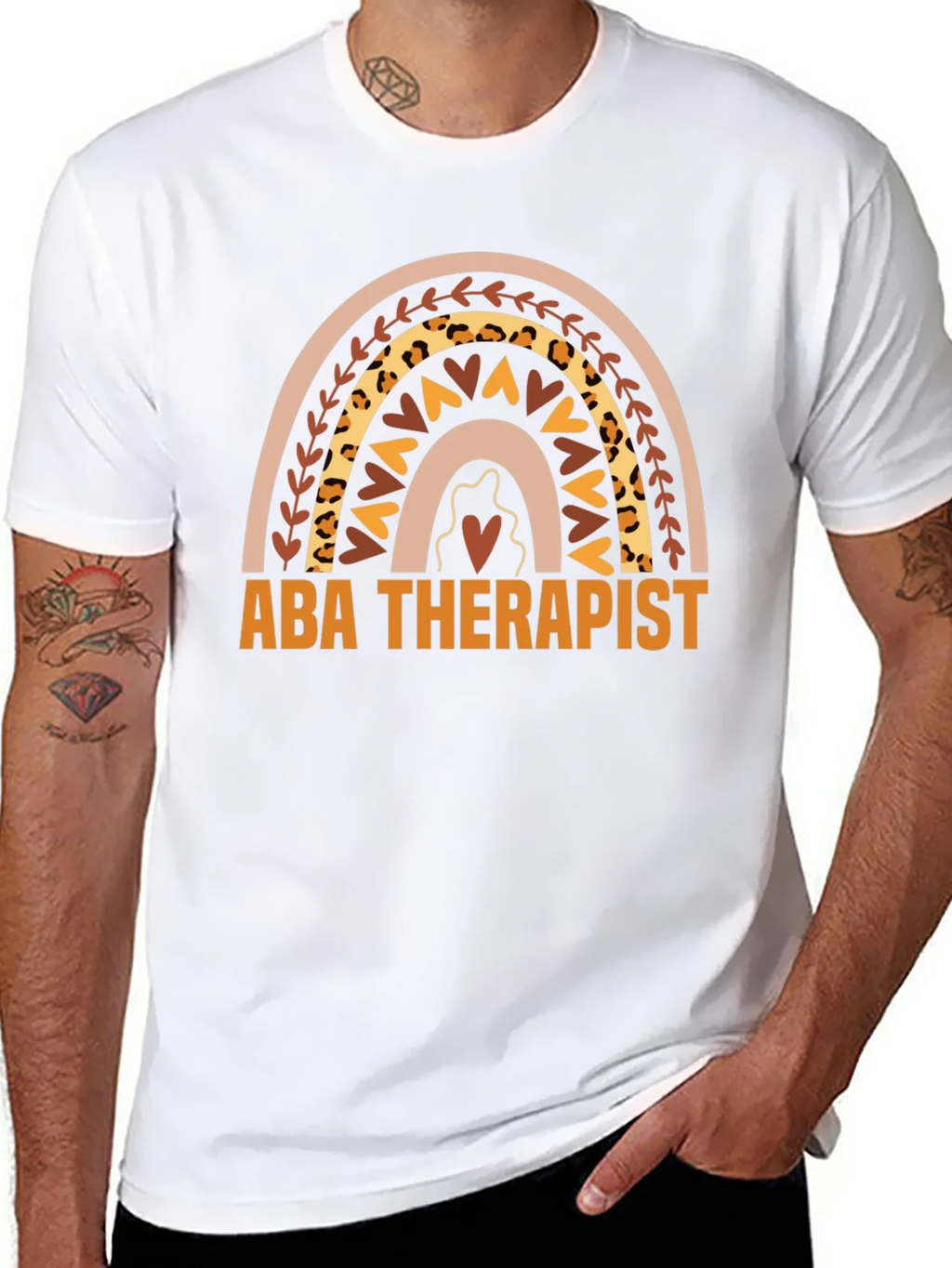 ABA Therapist Rainbow Graphic Tee product image 7