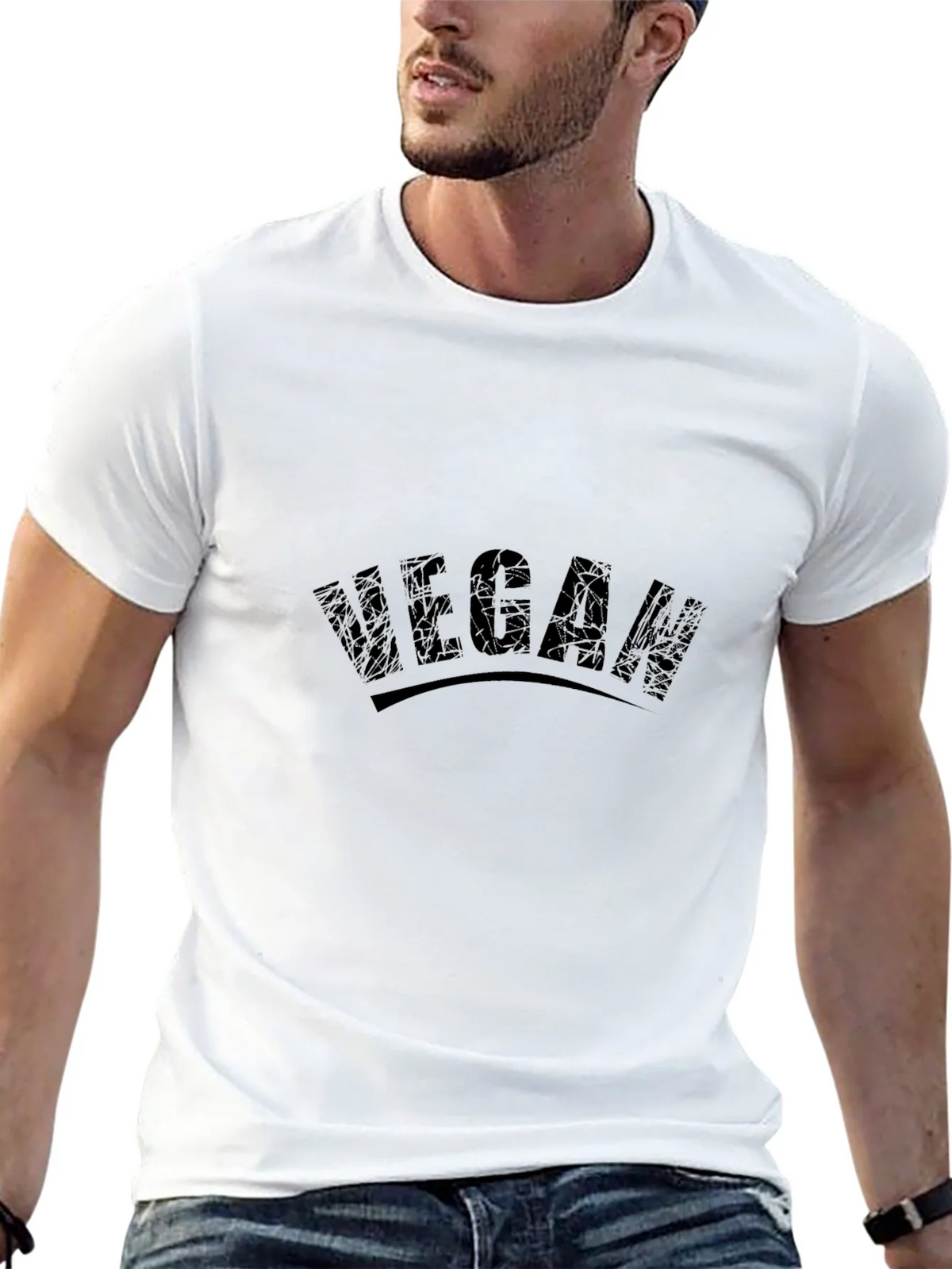 Vegan T-Shirt - Mens Black Graphic Tee product image 12
