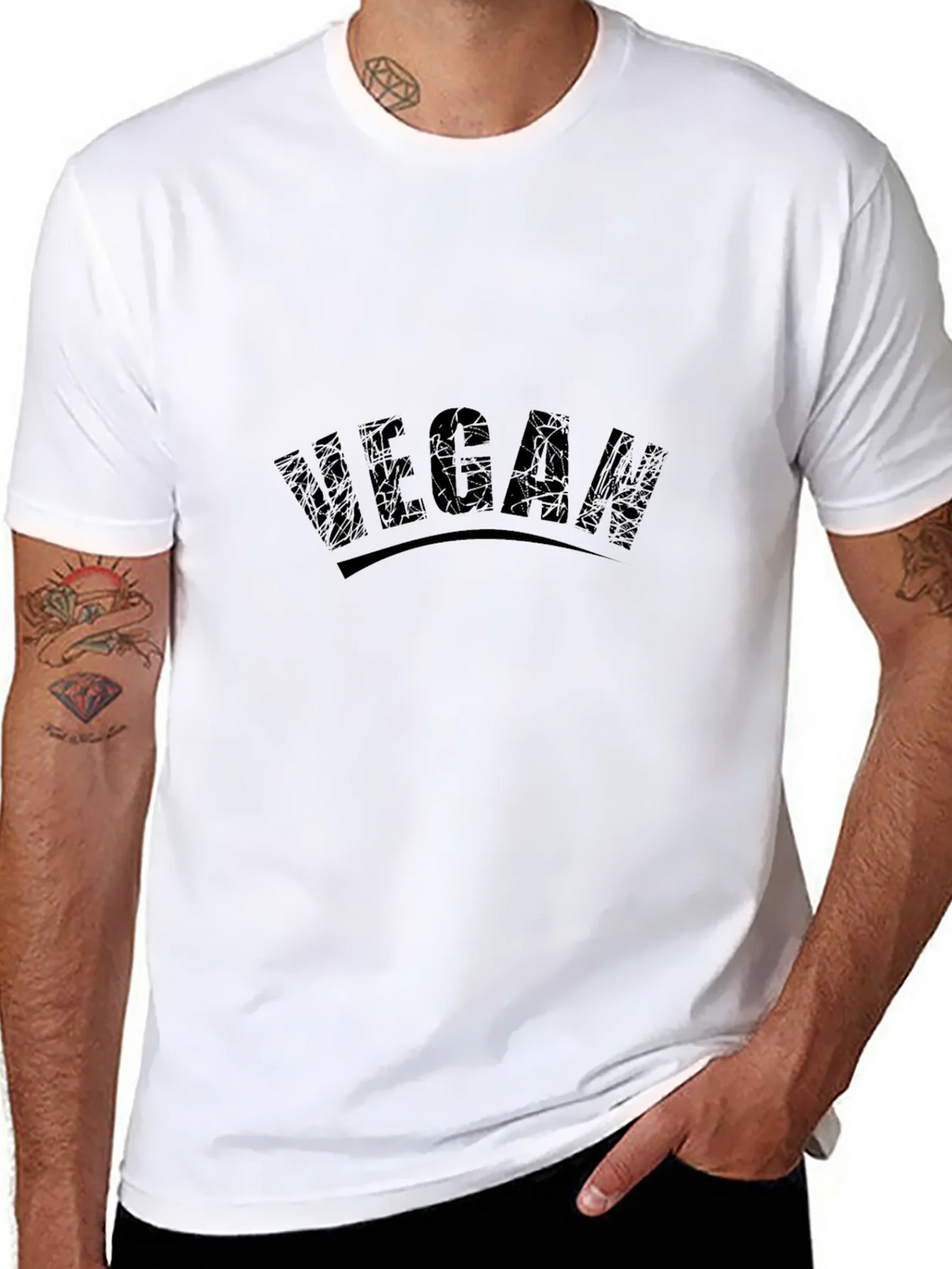 Vegan T-Shirt - Mens Black Graphic Tee product image 7