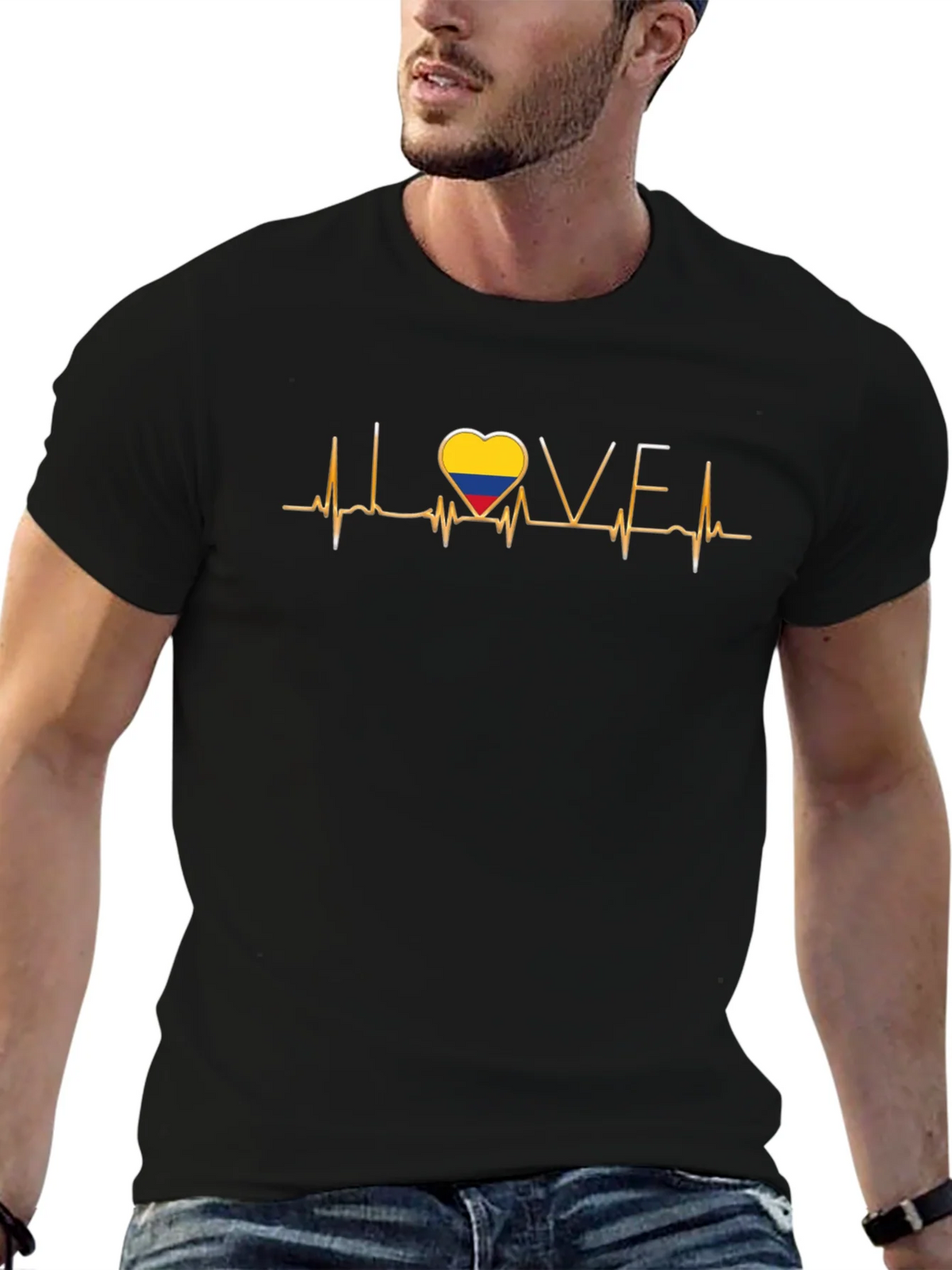 Colombian Heartbeat Love Graphic Tee product image 6