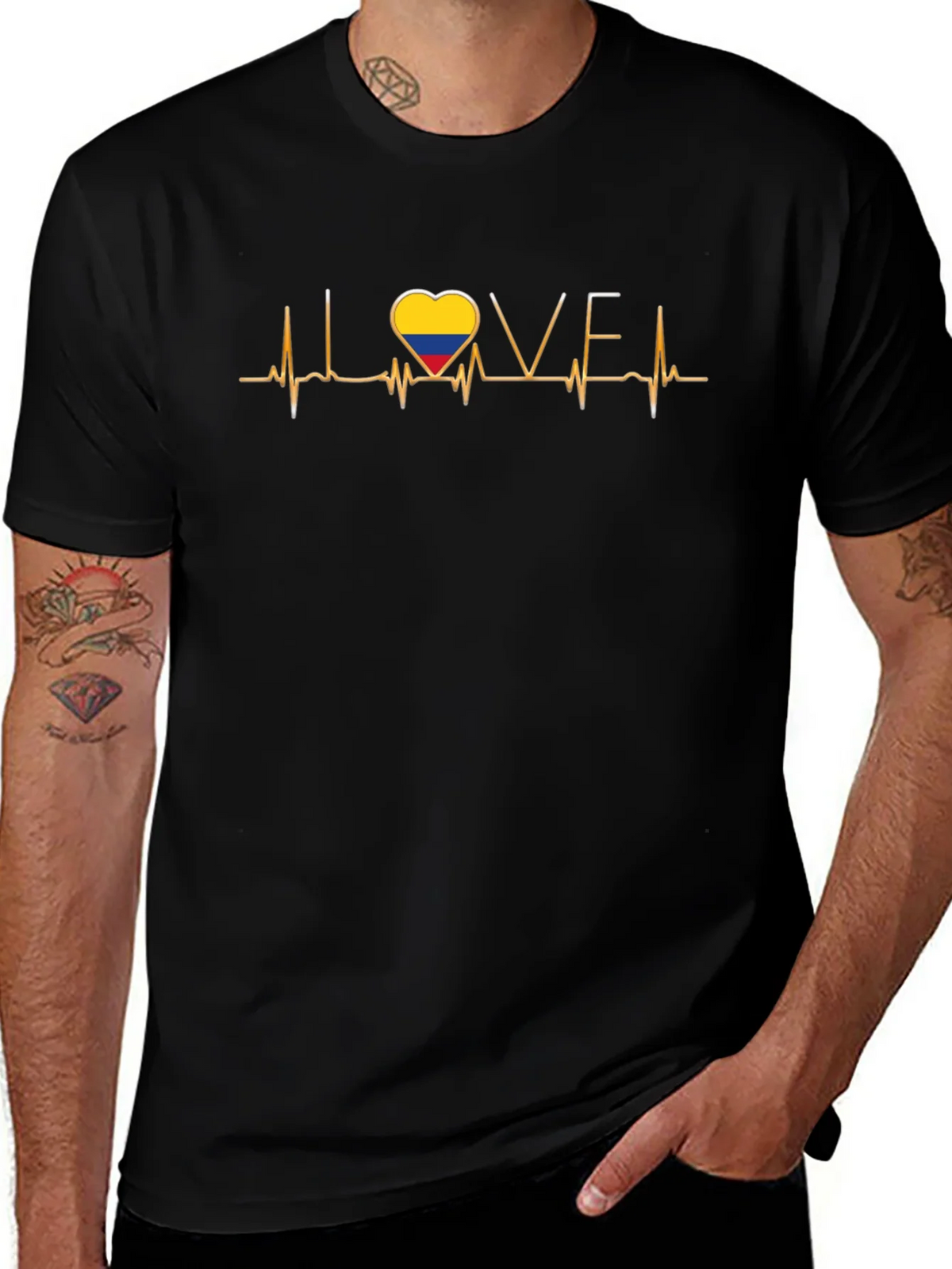 Colombian Heartbeat Love Graphic Tee product image 1