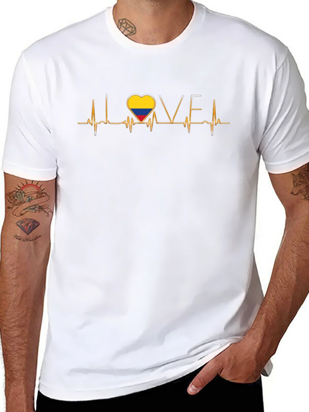 Colombian Heartbeat Love Graphic Tee product image 7