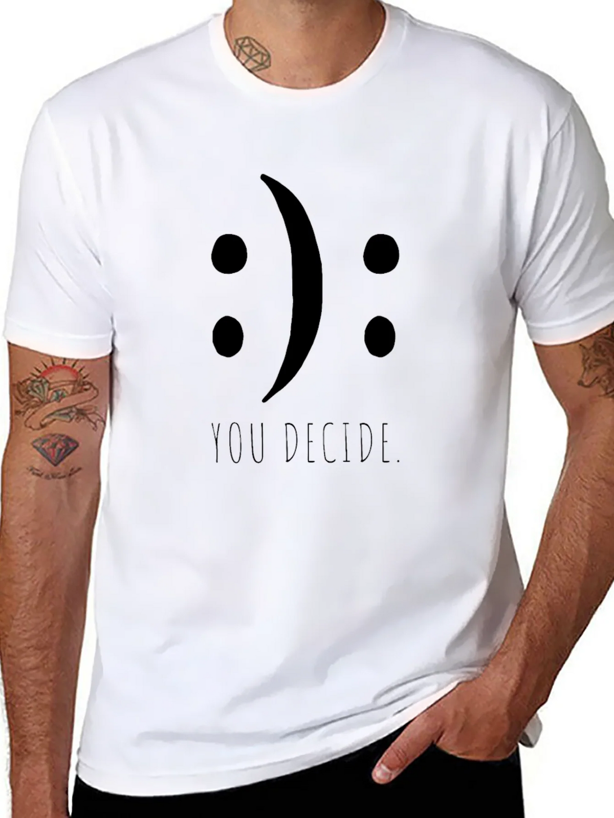 You Decide Tee - Black Graphic T-Shirt product image 7
