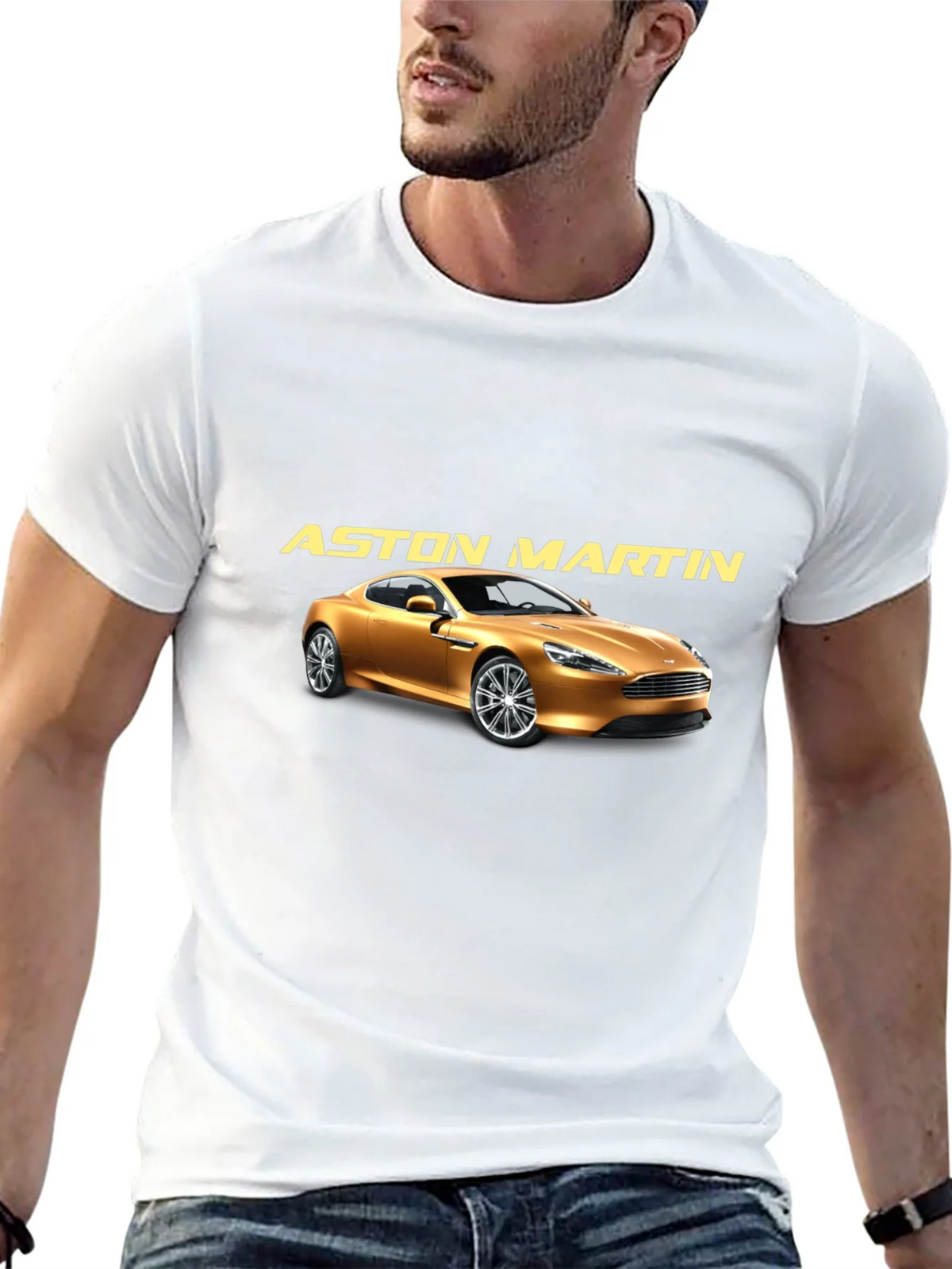 Aston Martin Car Graphic Tee - Black Cotton product image 12