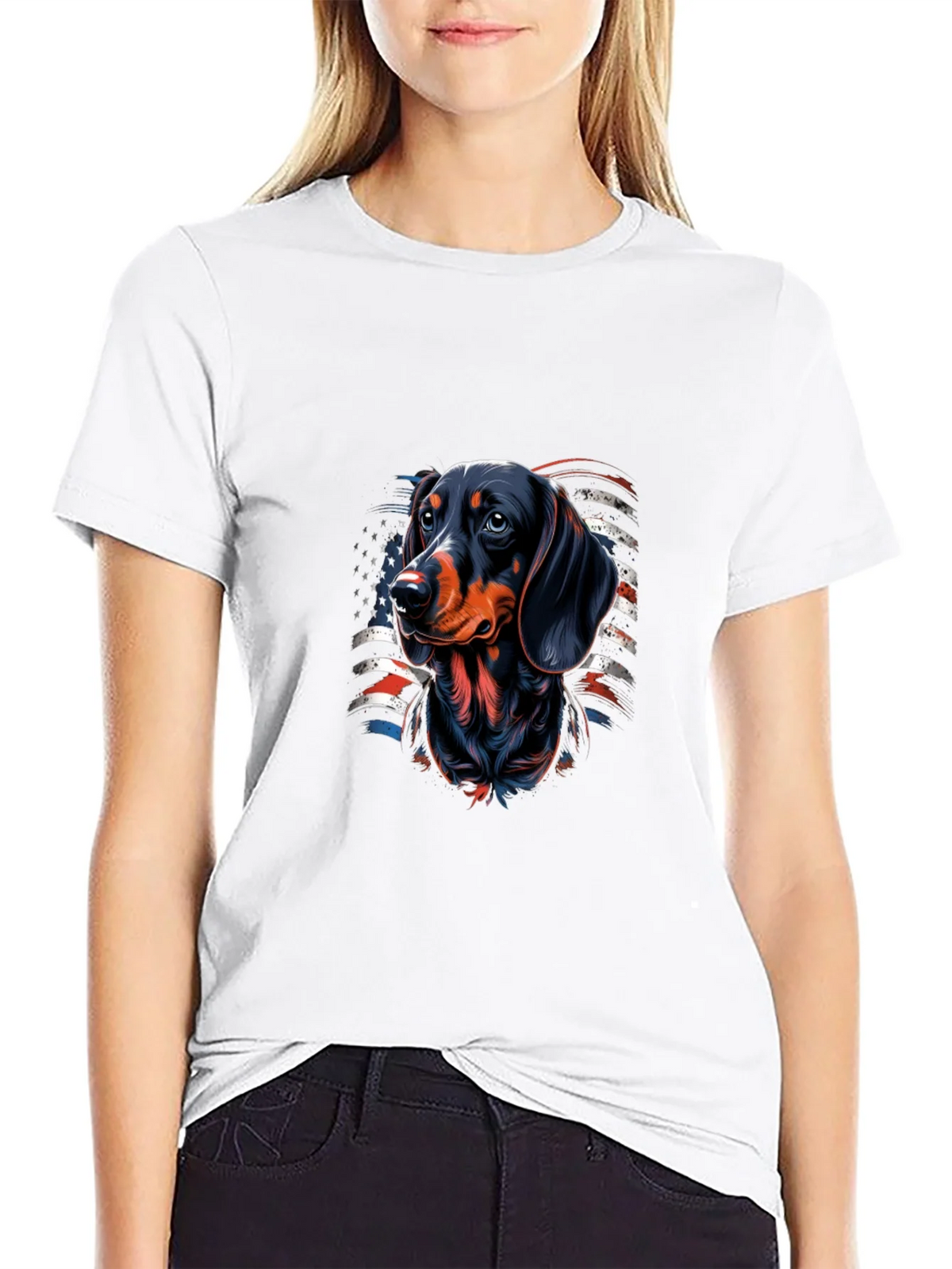 Dachshund USA Flag Graphic T-Shirt product image 7