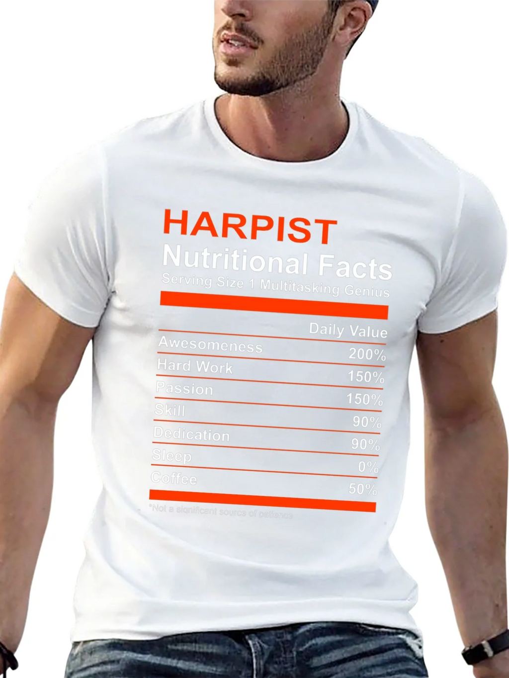 Harpist Nutritional Facts T-Shirt product image 12