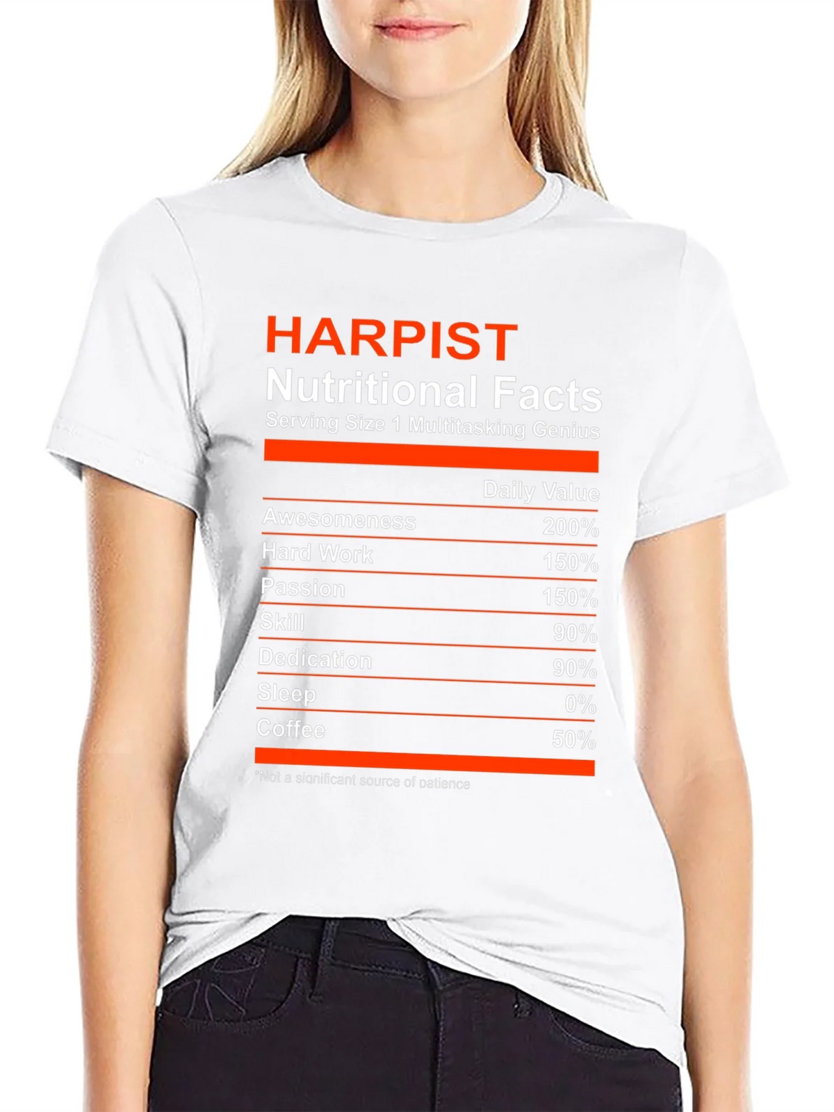 Harpist Nutritional Facts T-Shirt product image 8