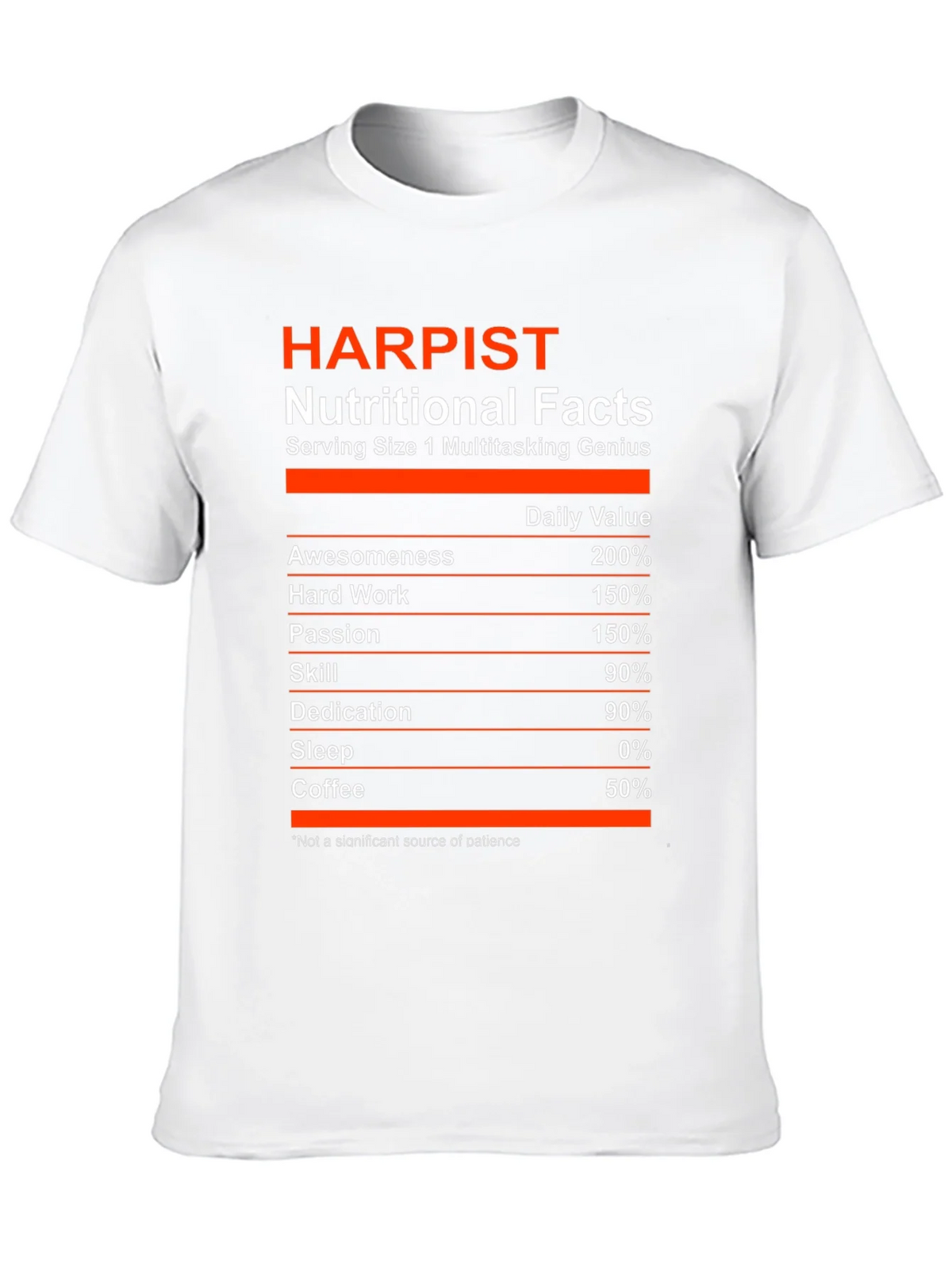 Harpist Nutritional Facts T-Shirt product image 9
