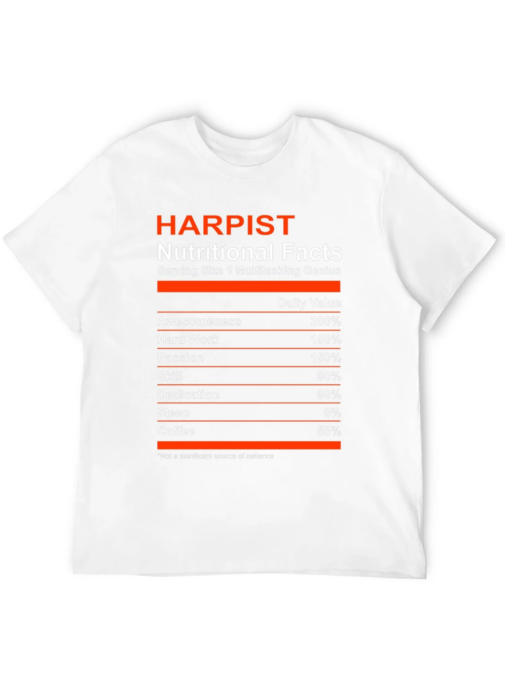 Harpist Nutritional Facts T-Shirt product image 11