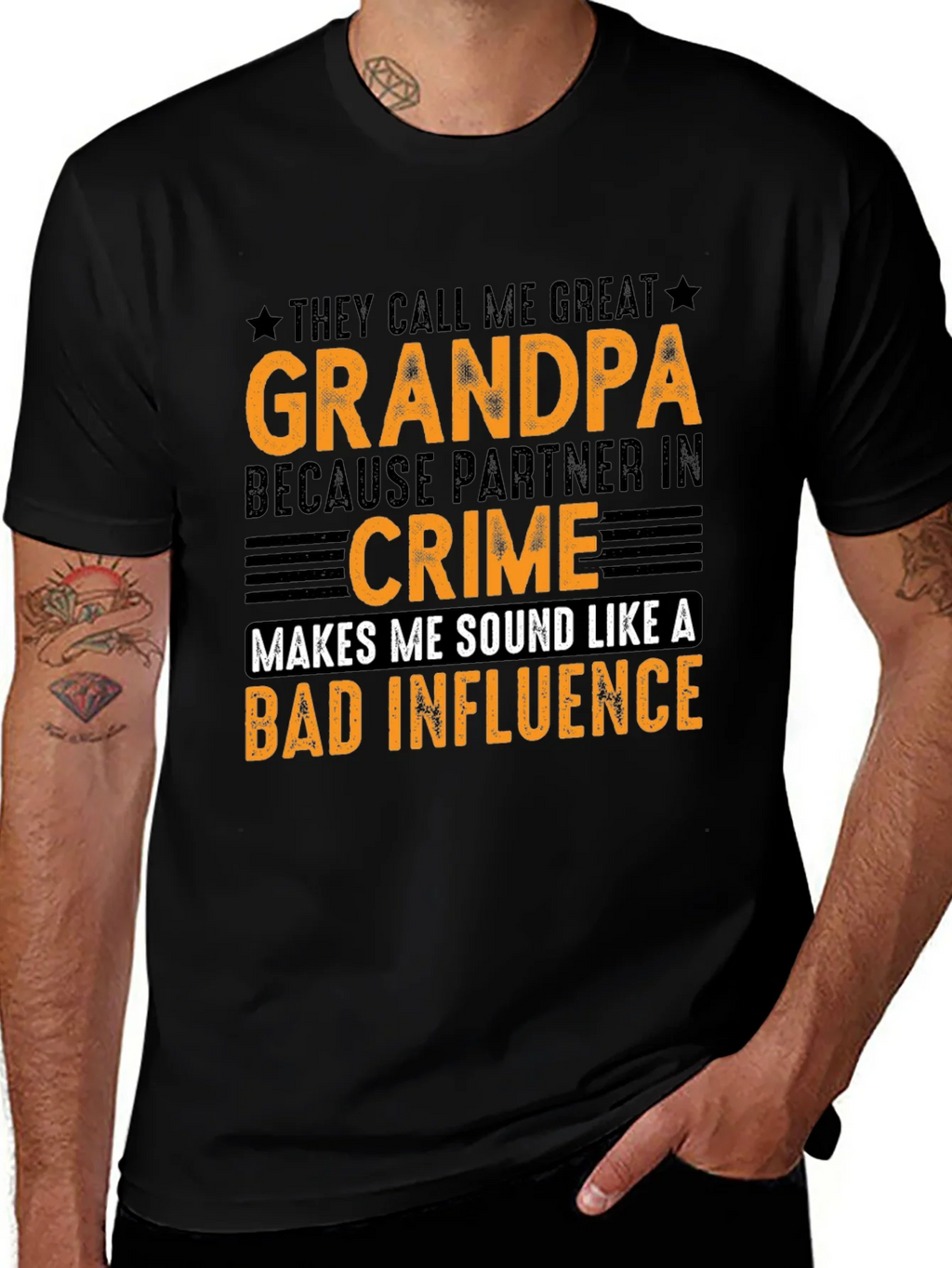 Great Grandpa Partner in Crime Graphic T-Shirt product image 1