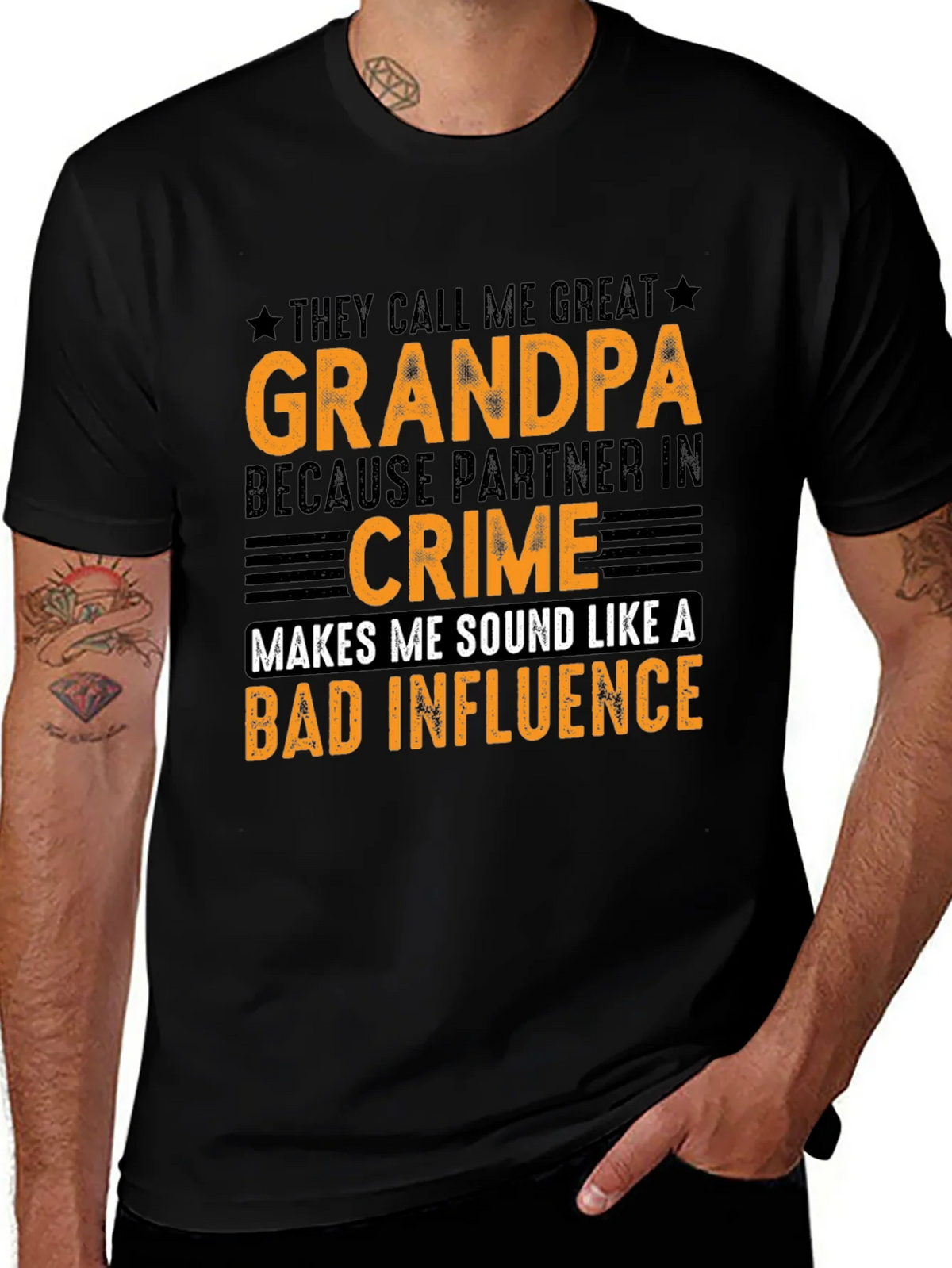 Great Grandpa Partner in Crime Graphic T-Shirt product image 1