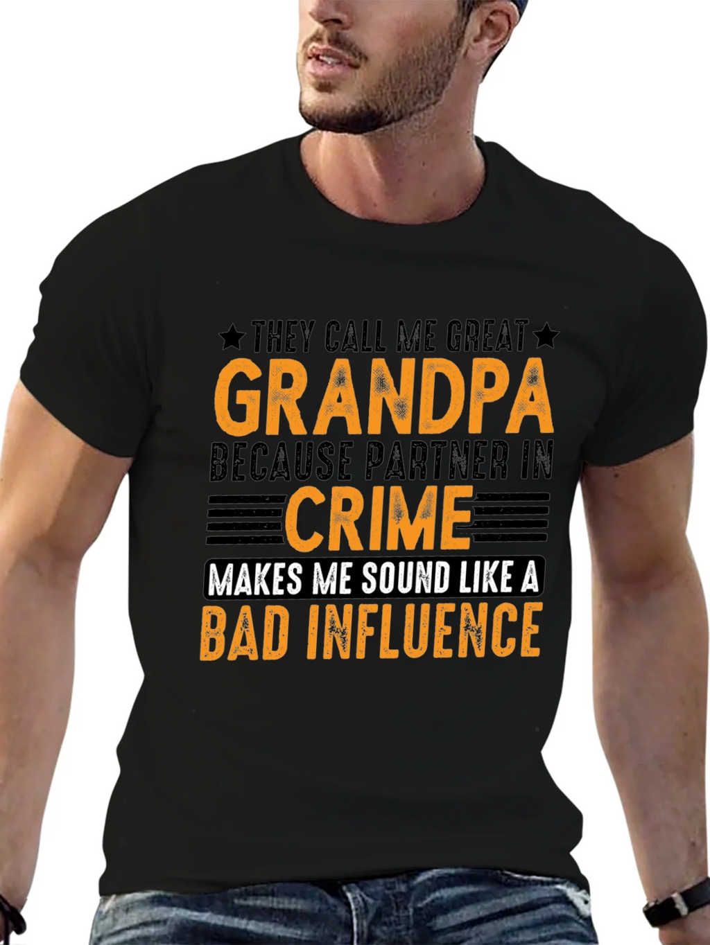 Great Grandpa Partner in Crime Graphic T-Shirt product image 5