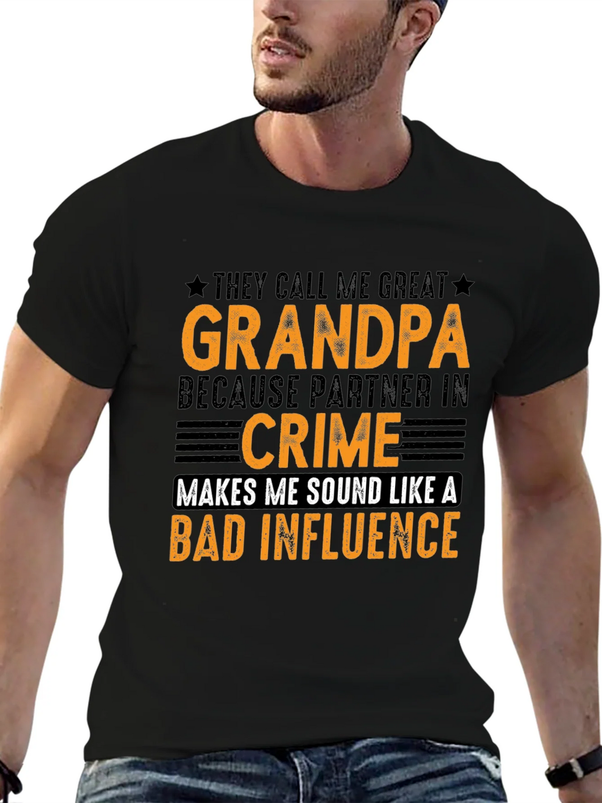 Great Grandpa Partner in Crime Graphic T-Shirt product image 5