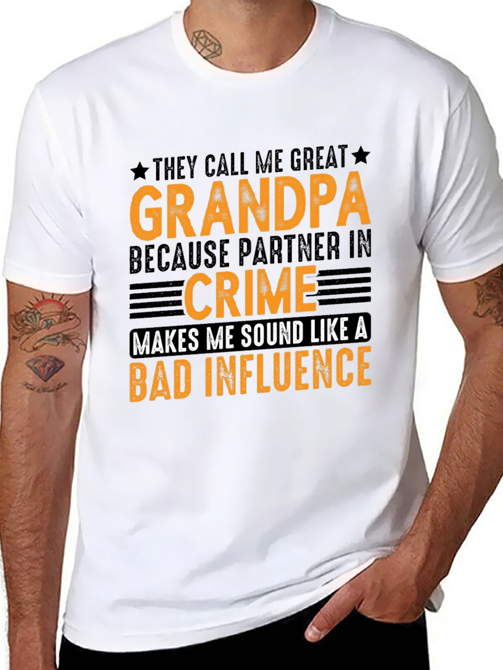 Great Grandpa Partner in Crime Graphic T-Shirt product image 6