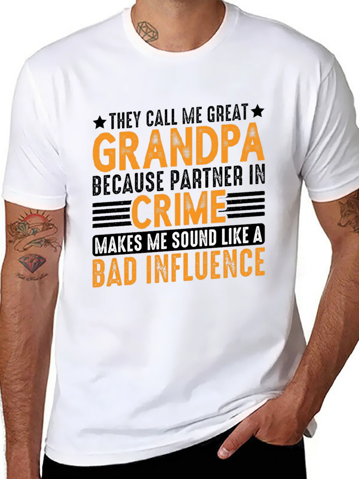 Great Grandpa Partner in Crime Graphic T-Shirt product image 6