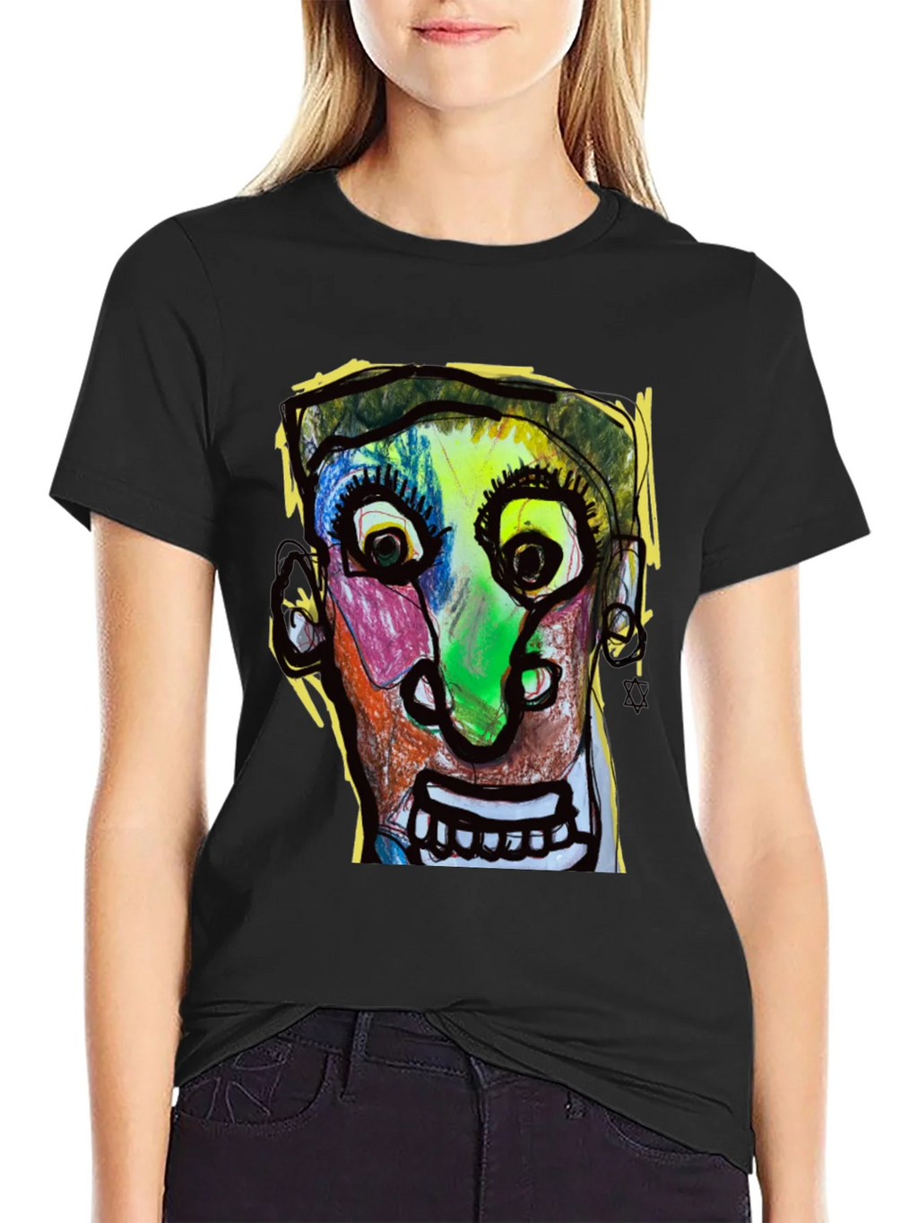 Abstract Face Graphic T-Shirt - Unique Art Tee product image 2