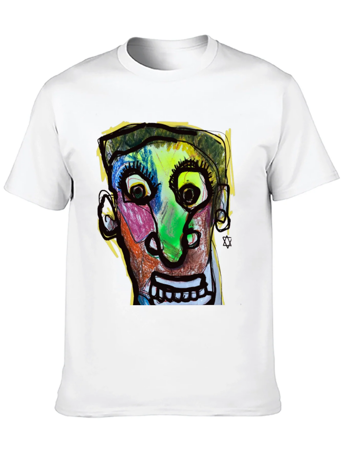 Abstract Face Graphic T-Shirt - Unique Art Tee product image 9
