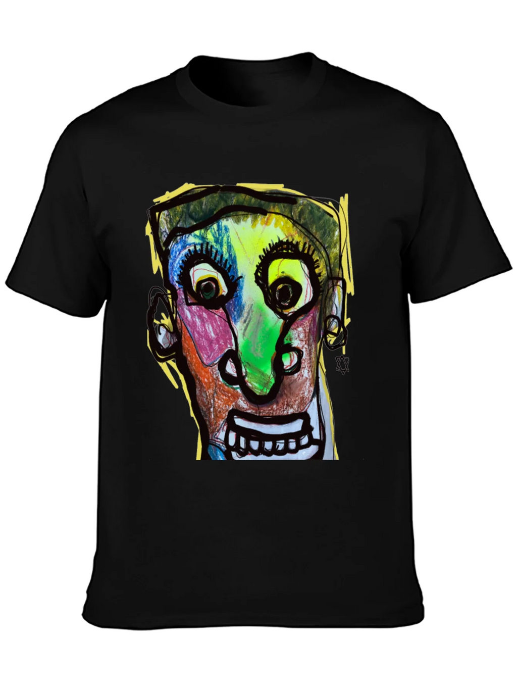 Abstract Face Graphic T-Shirt - Unique Art Tee product image 3