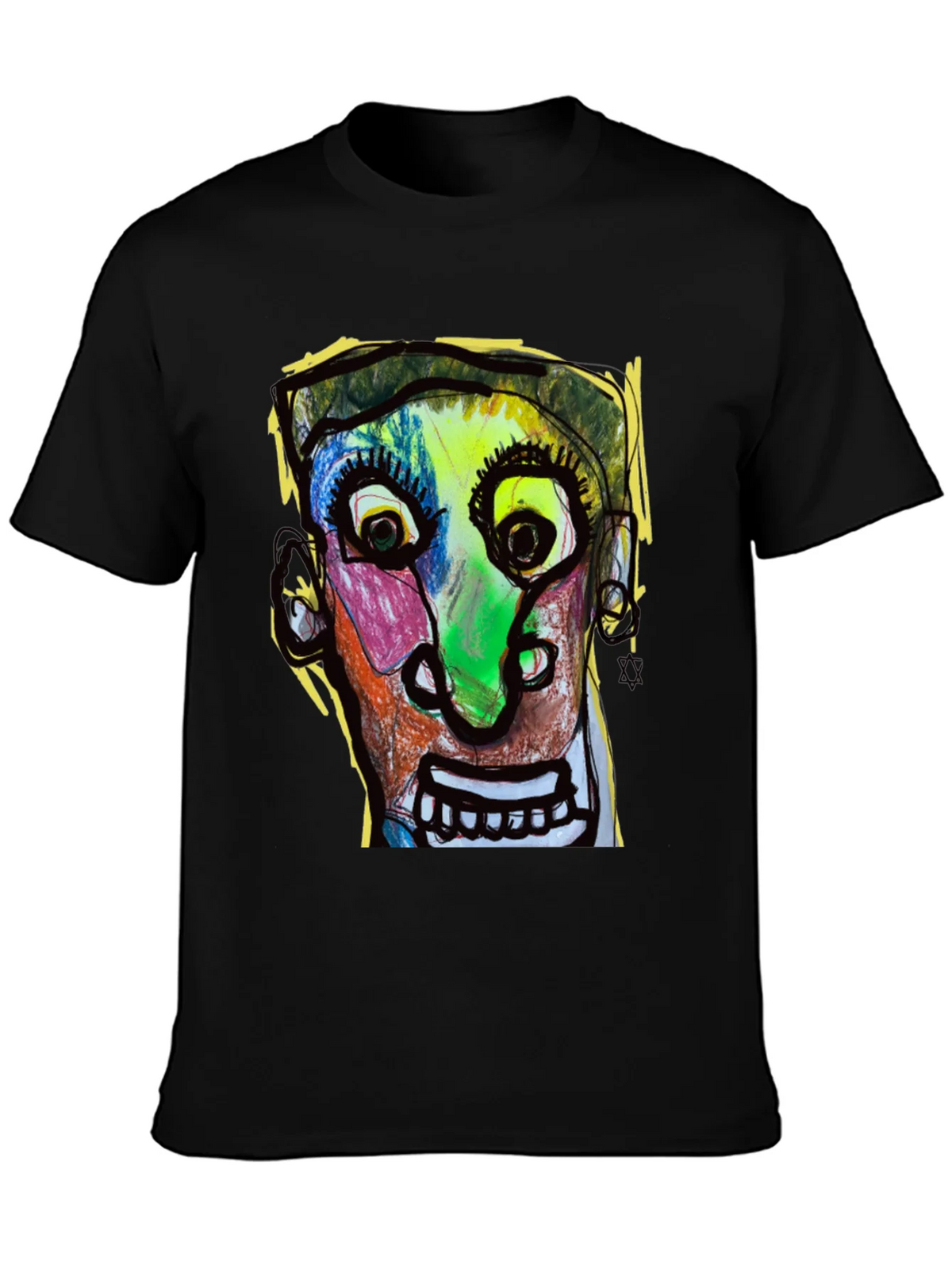 Abstract Face Graphic T-Shirt - Unique Art Tee product image 3