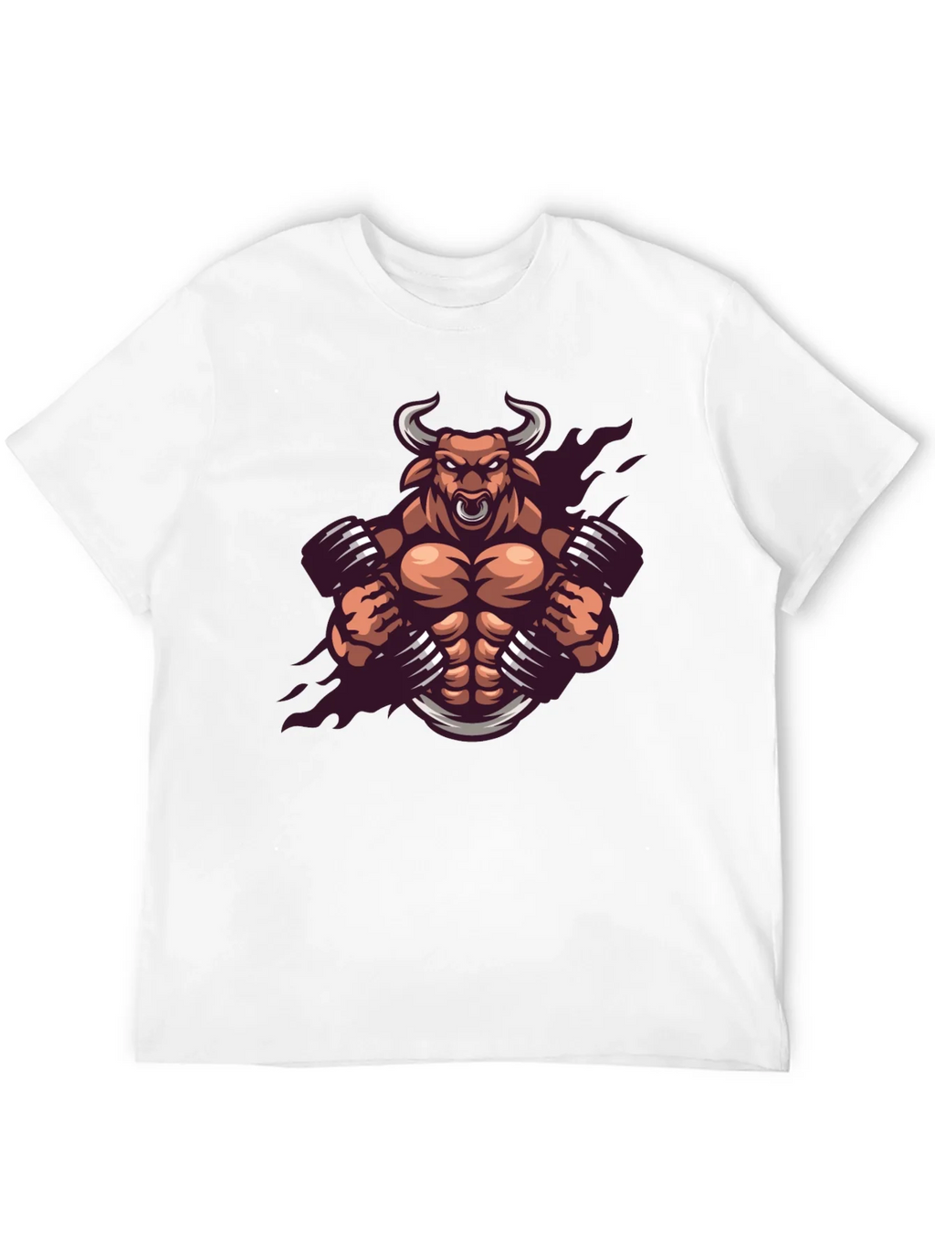 Muscle Bull Graphic Tee - Black Cotton T-Shirt product image 11