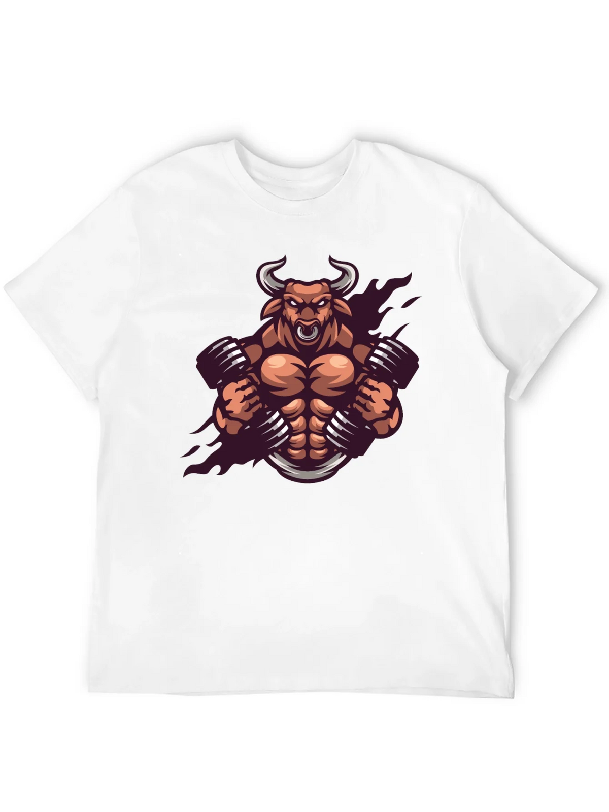 Muscle Bull Graphic Tee - Black Cotton T-Shirt product image 11