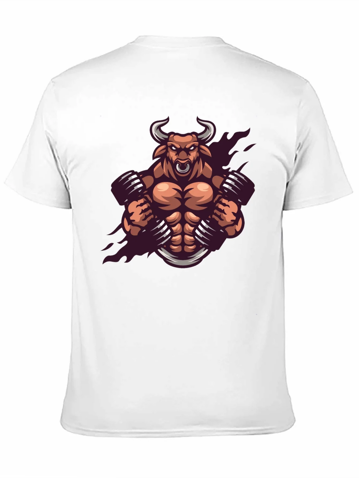 Muscle Bull Graphic Tee - Black Cotton T-Shirt product image 10