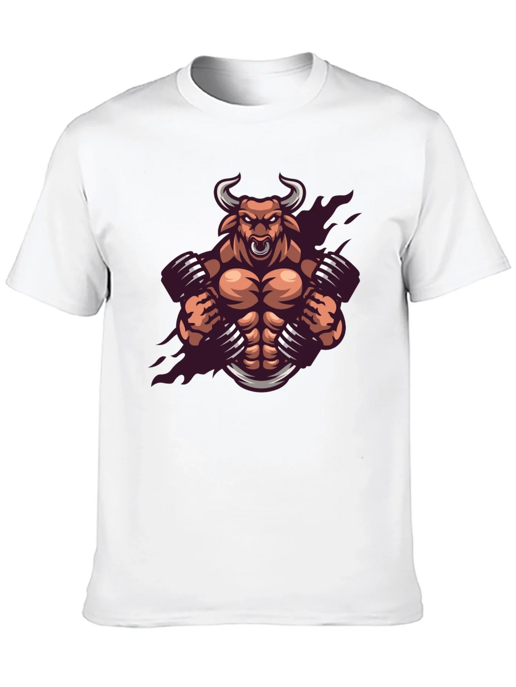 Muscle Bull Graphic Tee - Black Cotton T-Shirt product image 9