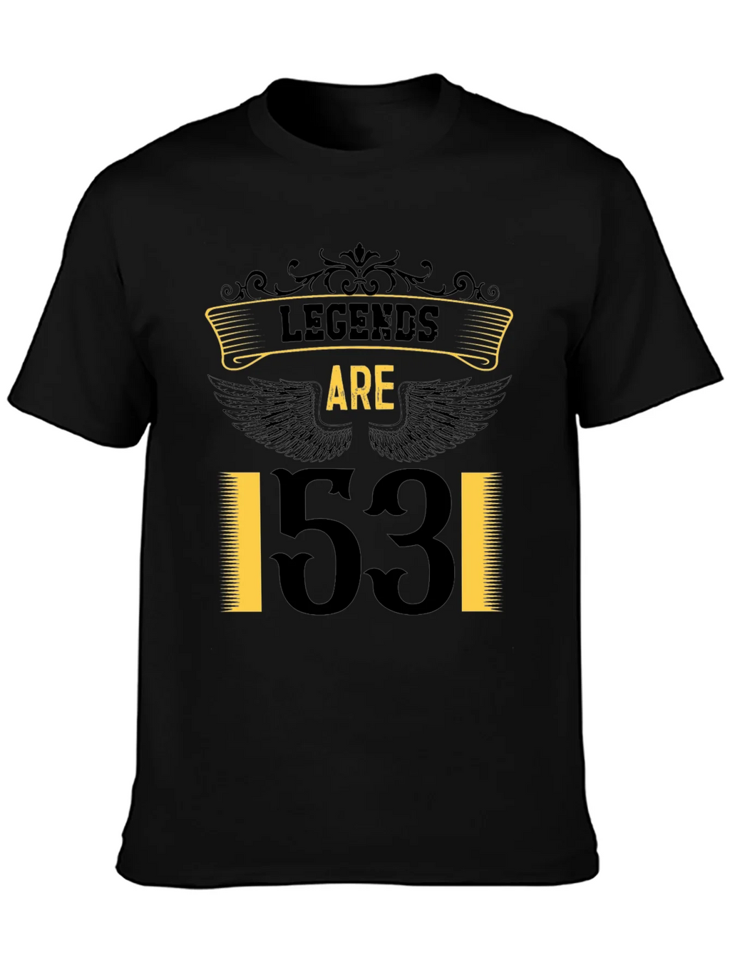 Legends Are 53! Black Graphic Tee product image 3