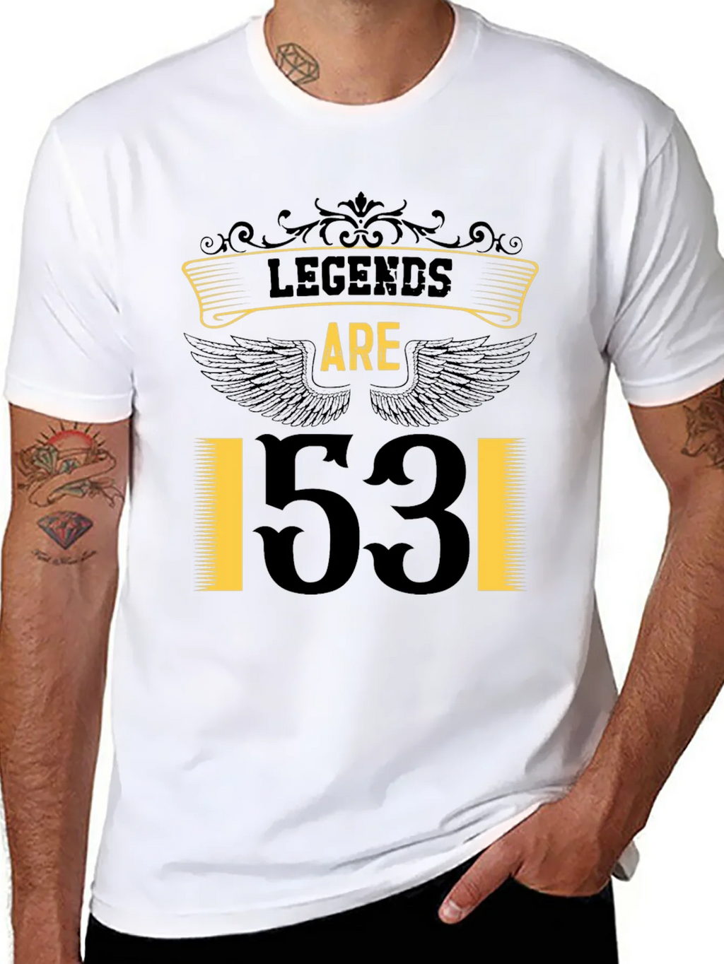 Legends Are 53! Black Graphic Tee product image 7