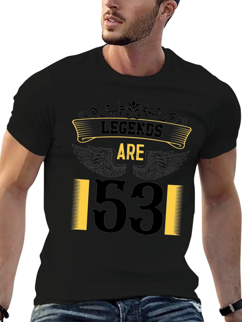Legends Are 53! Black Graphic Tee product image 6
