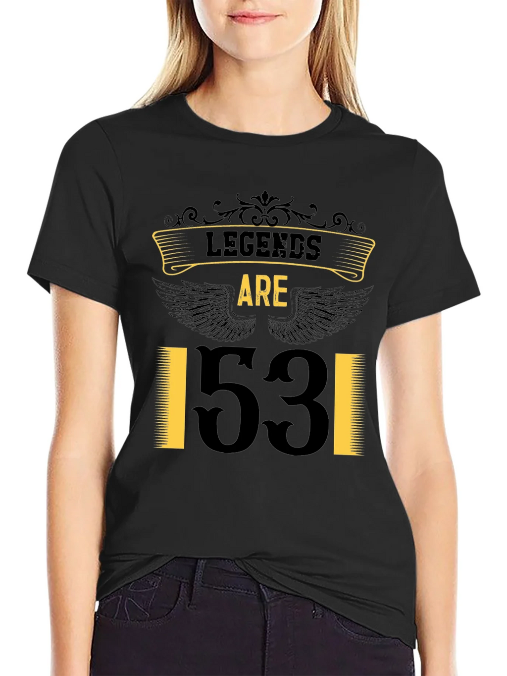 Legends Are 53! Black Graphic Tee product image 2